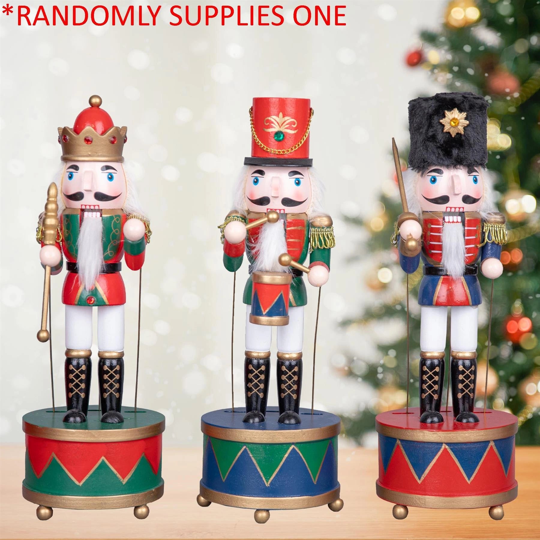 Christmas Musical Nutcrackers Animated Wooden Soldiers 30cm Ornament Any One