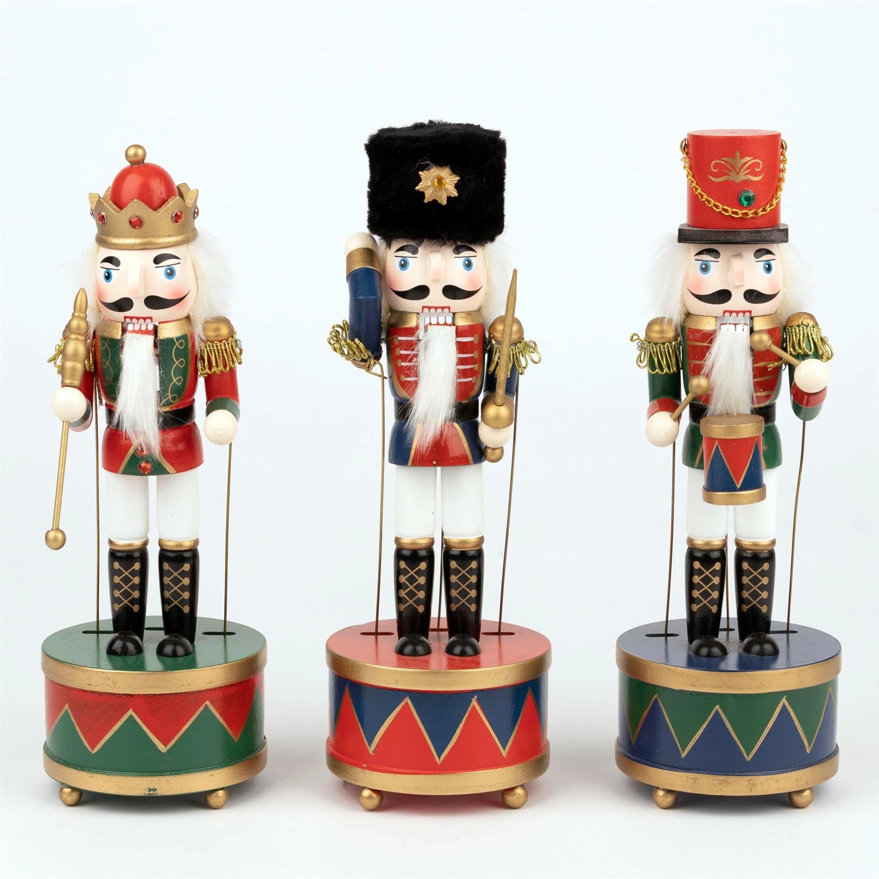 Christmas Musical Nutcrackers Animated Wooden Soldiers 30cm Ornament Any One