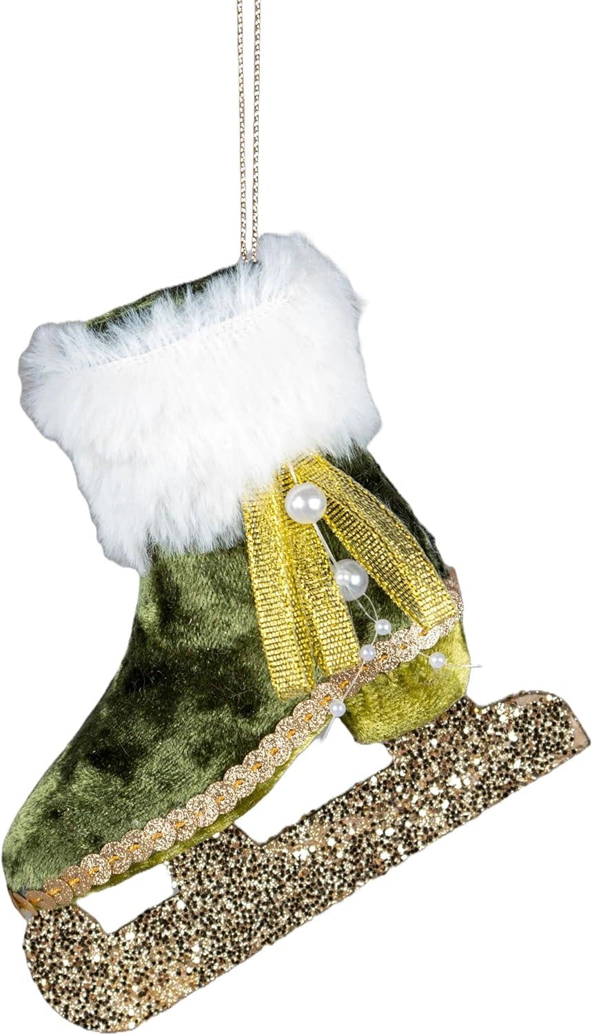 Ice Skate Green 11X12Cm - Christmas Hanging Decoration