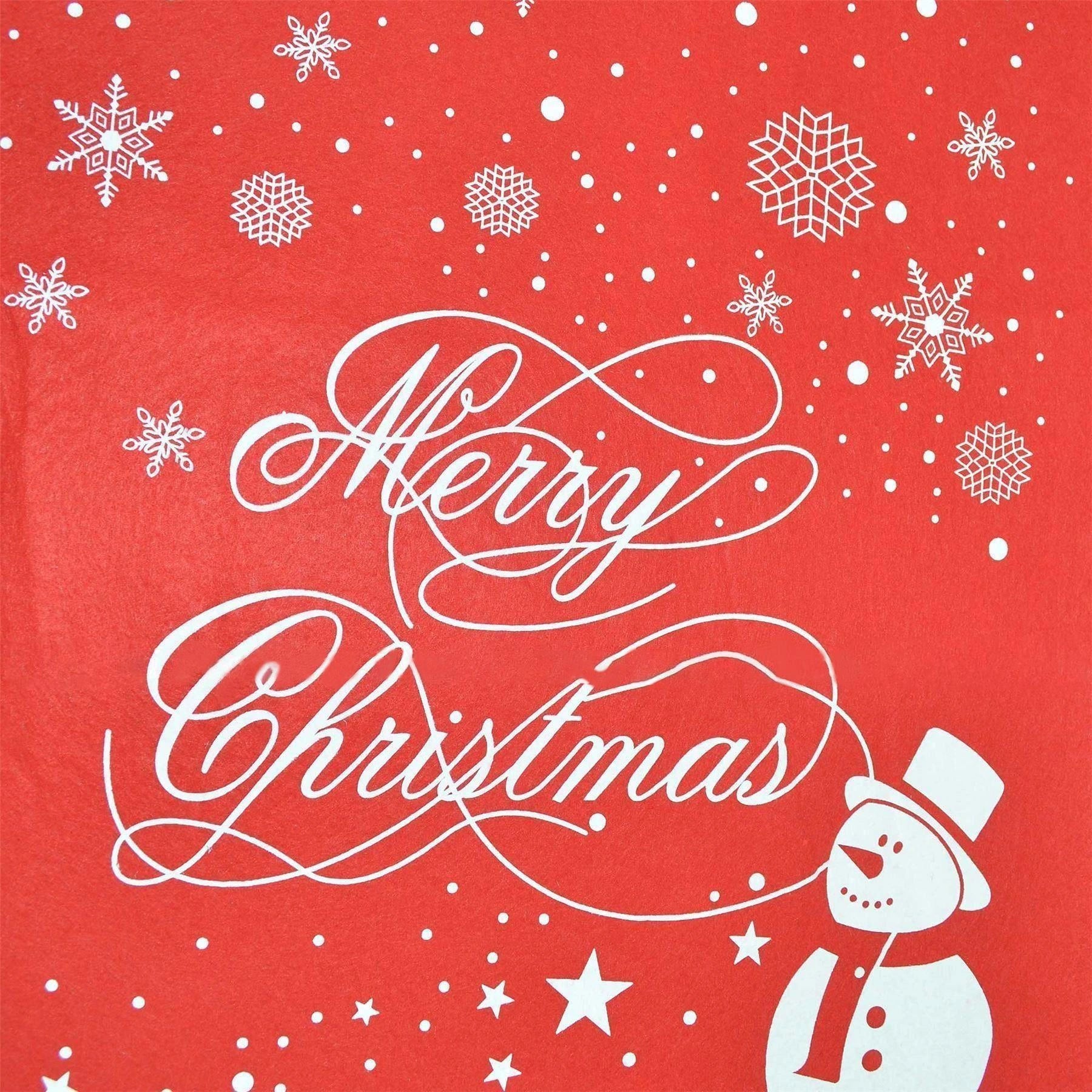2 Large Santa Sack Christmas Stocking Gift Bags Red Felt 60X50cm Xmas Accessory