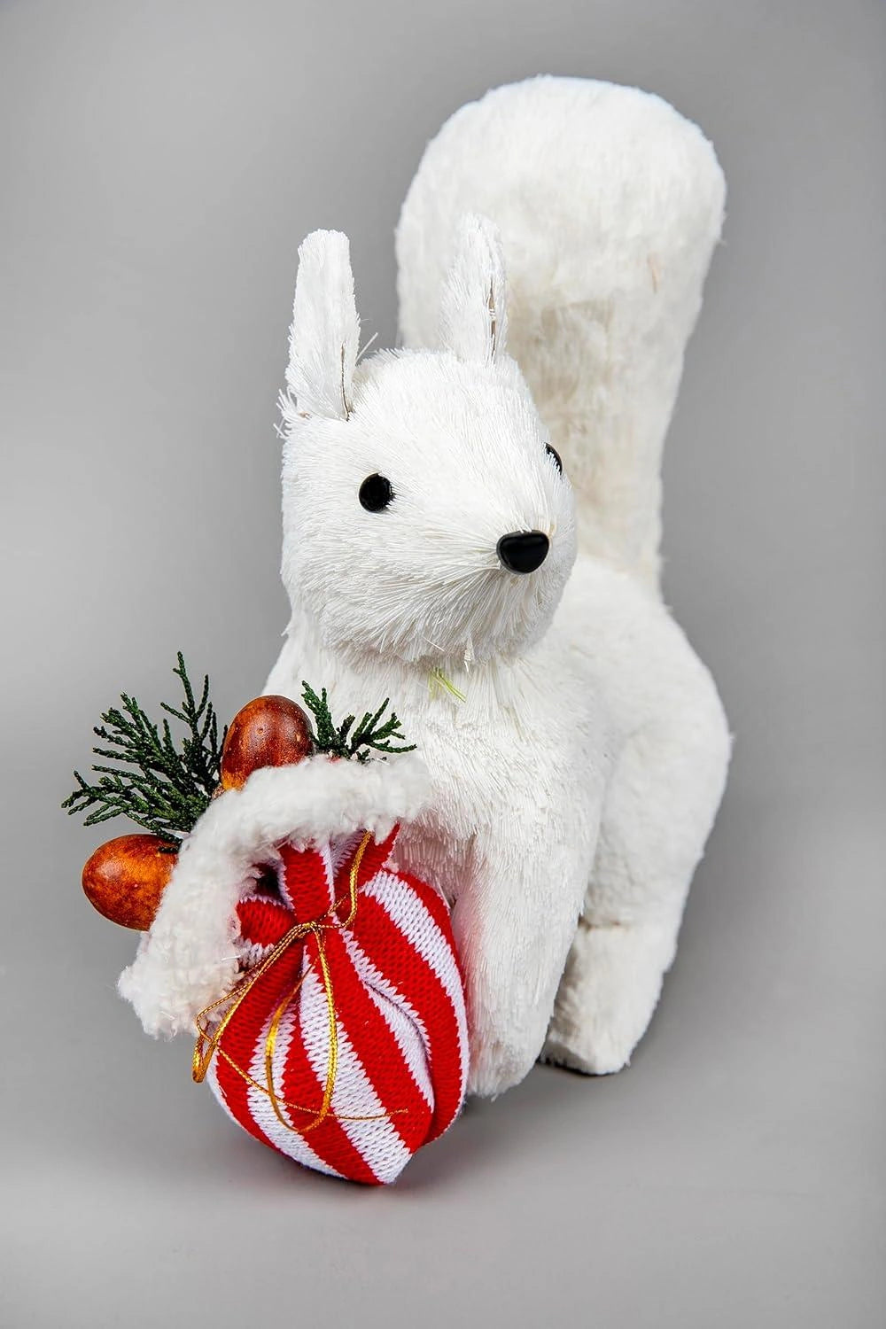 Christmas Figurine 21.5cm Squirrel Tabletop Window Centerpiece Xmas Home Decor