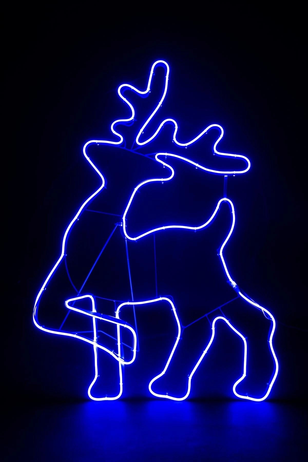 Neon Rope Light Silhouette Christmas Walking Reindeer Outdoor Wall Garden Decor