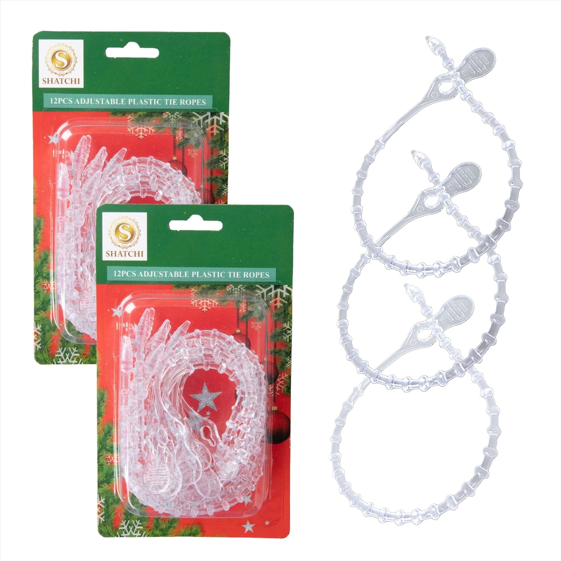 33cm Adjustable Cable Tie Christmas Tree Wreath Garland Rope Xmas Light Wire X24