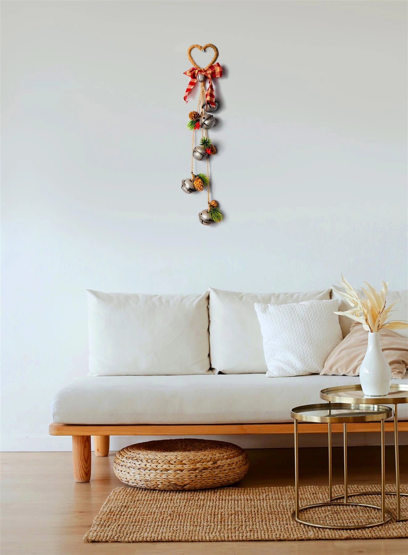 Christmas Home Decor Wall Door Hanging Decorative Silver Bells Xmas Art & Craft