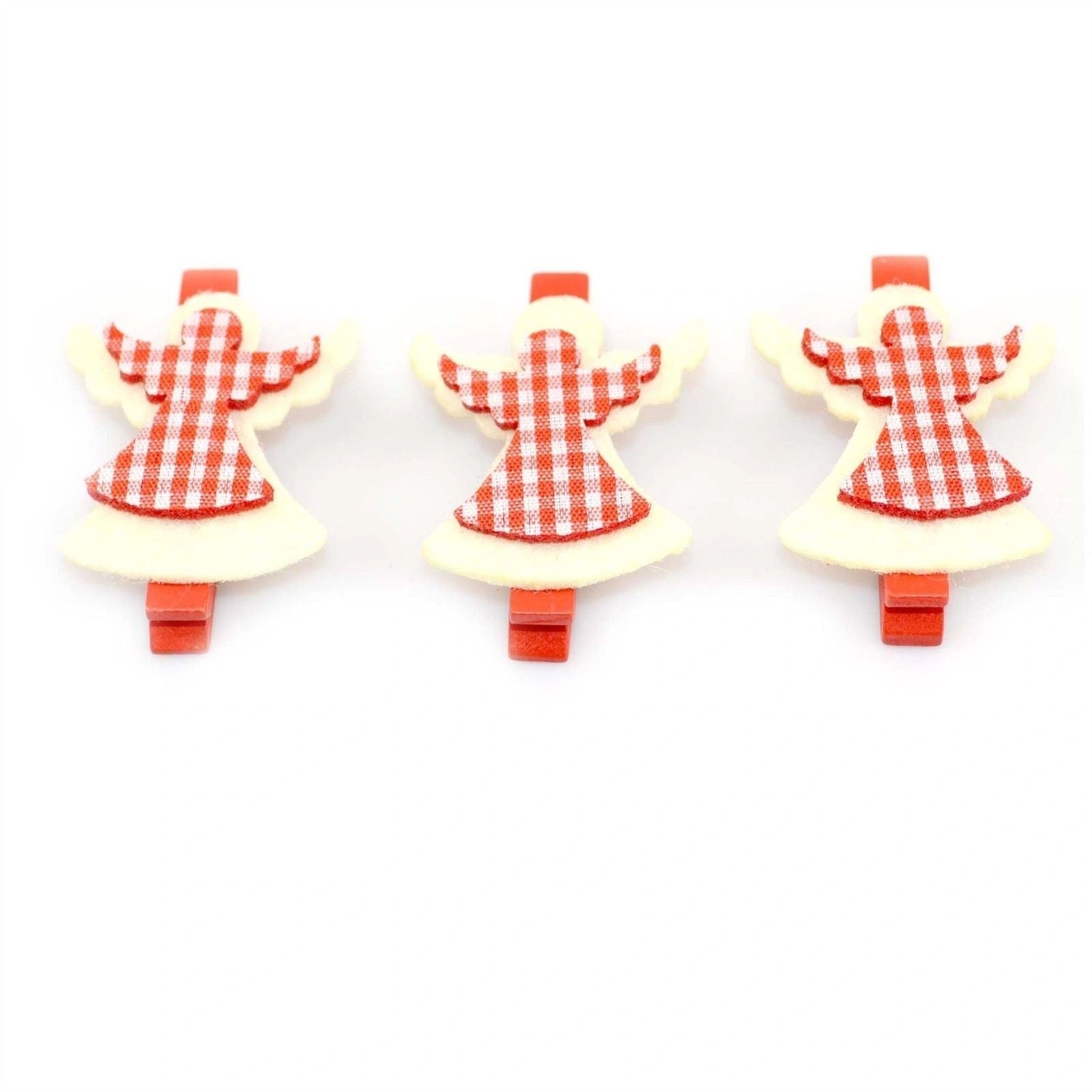 Christmas Mini Wooden Pegs Clips Xmas Art Craft Cards Photo Decorations 3Pcs