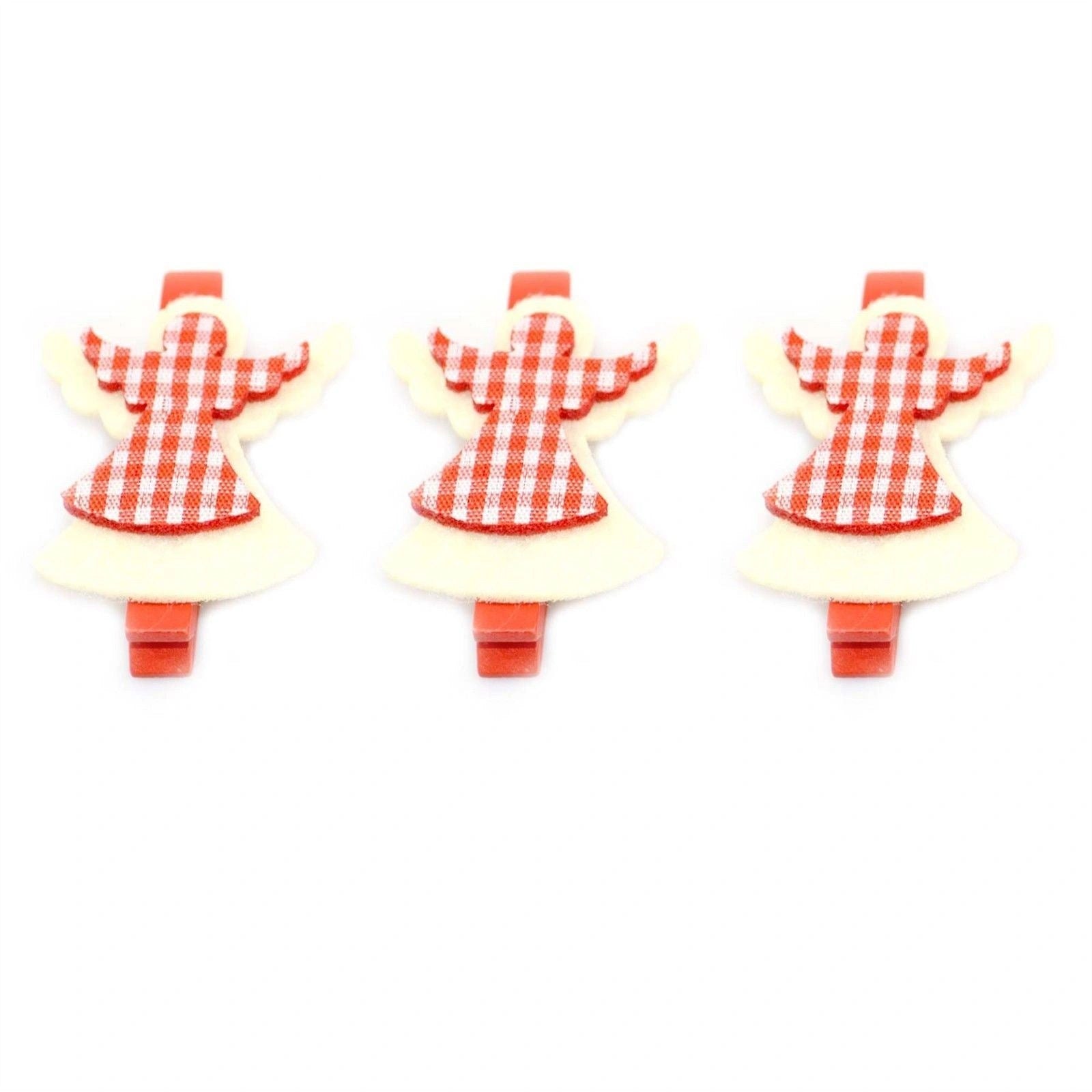 Christmas Mini Wooden Pegs Clips Xmas Art Craft Cards Photo Decorations 3Pcs