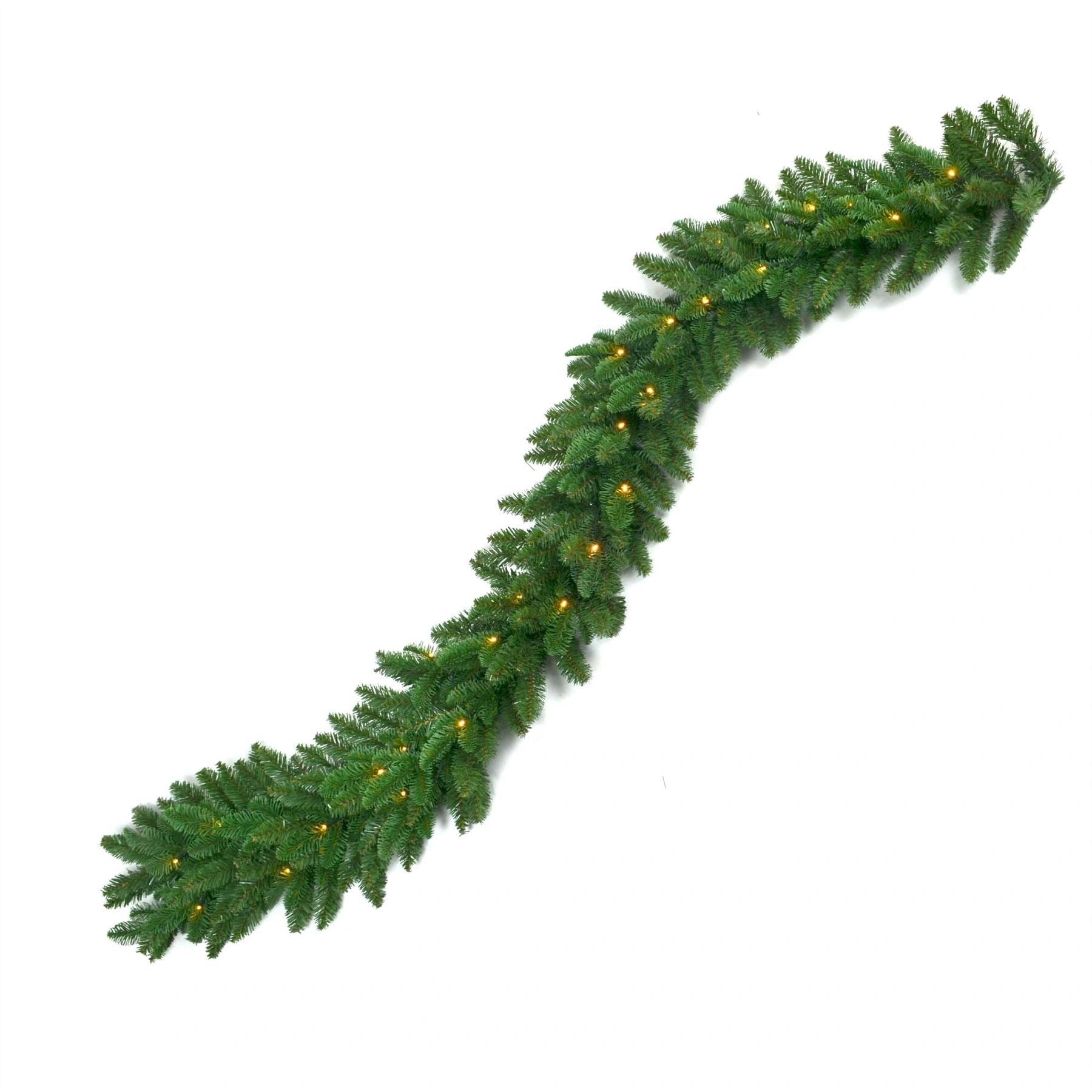 2m Christmas Xmas Garland LED Pre Lit Decorations With Various Tips Fireplace UK