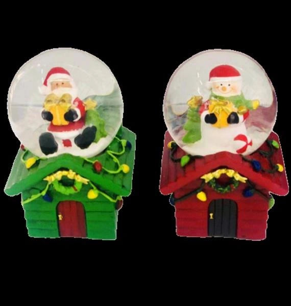 2 x Christmas Santa Snow Globe Novelty Glitter Xmas Home Party Gifts Presents