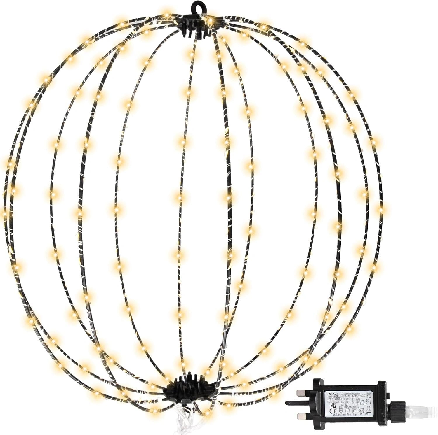 Christmas Fairy Lights 3D Ball 320 LED Multifunction 40cm Xmas Hanging Ornaments