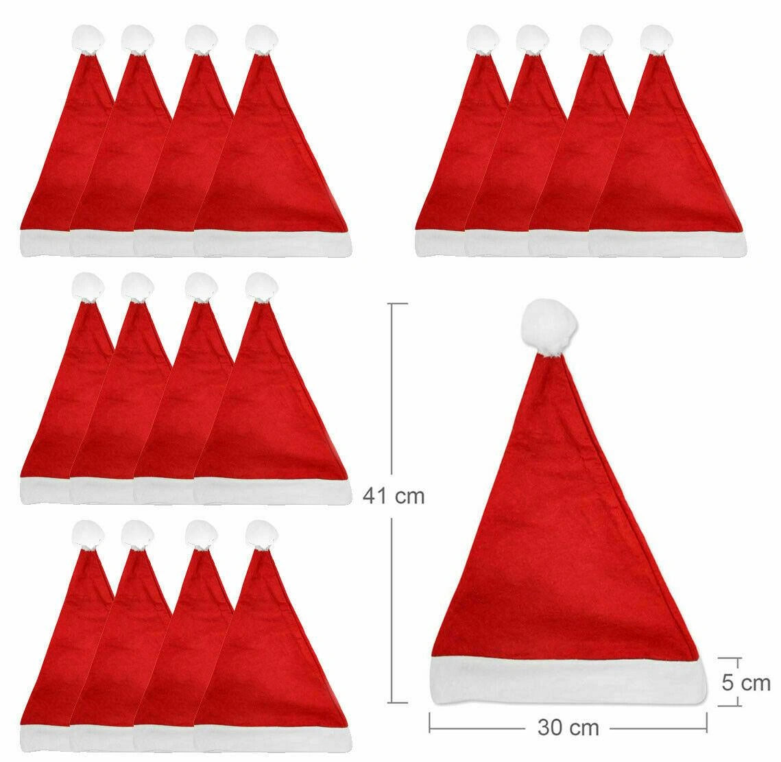 200 Santa Hat Christmas Father Unisex Xmas Novelty Fancy Dress Party Accessories