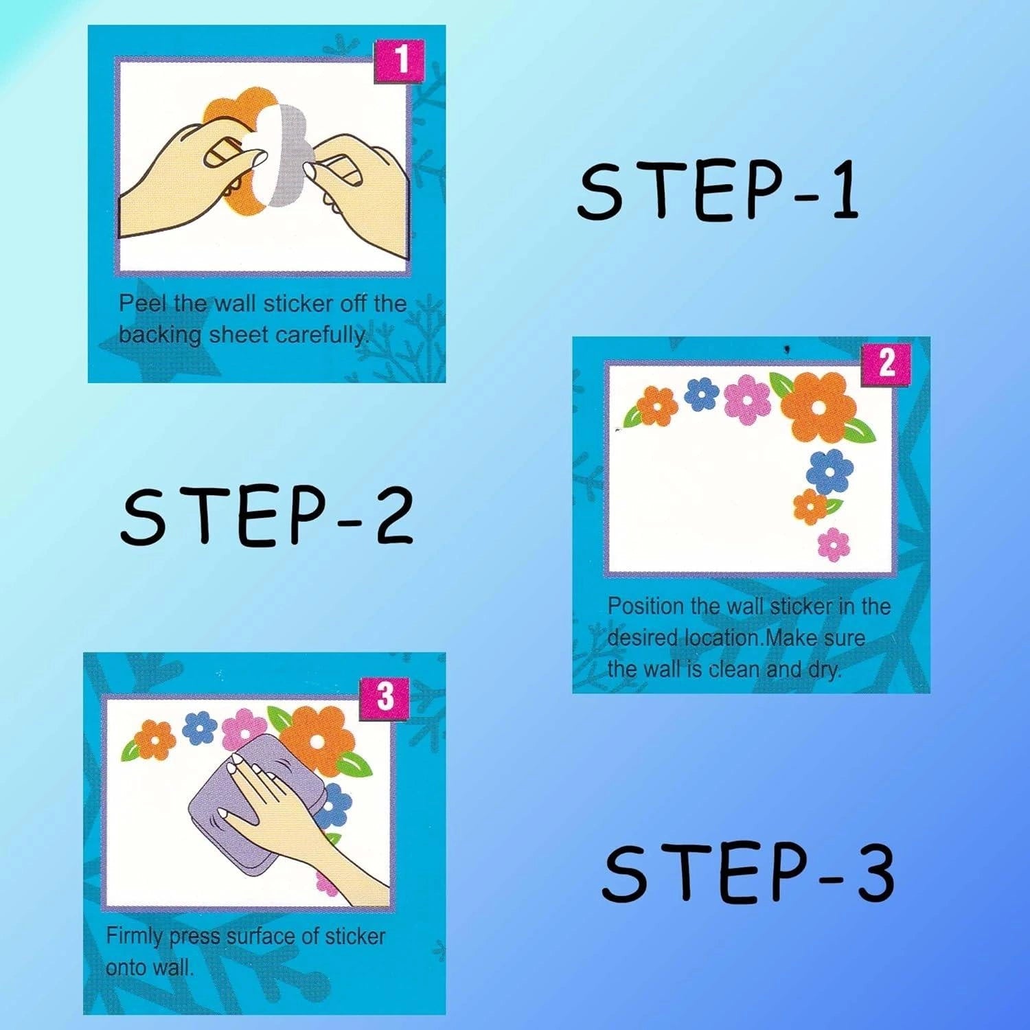 3D Window Stickers 6 Assorted Sheets (70 Stickers) -Each Sheet Size 28*33Cm