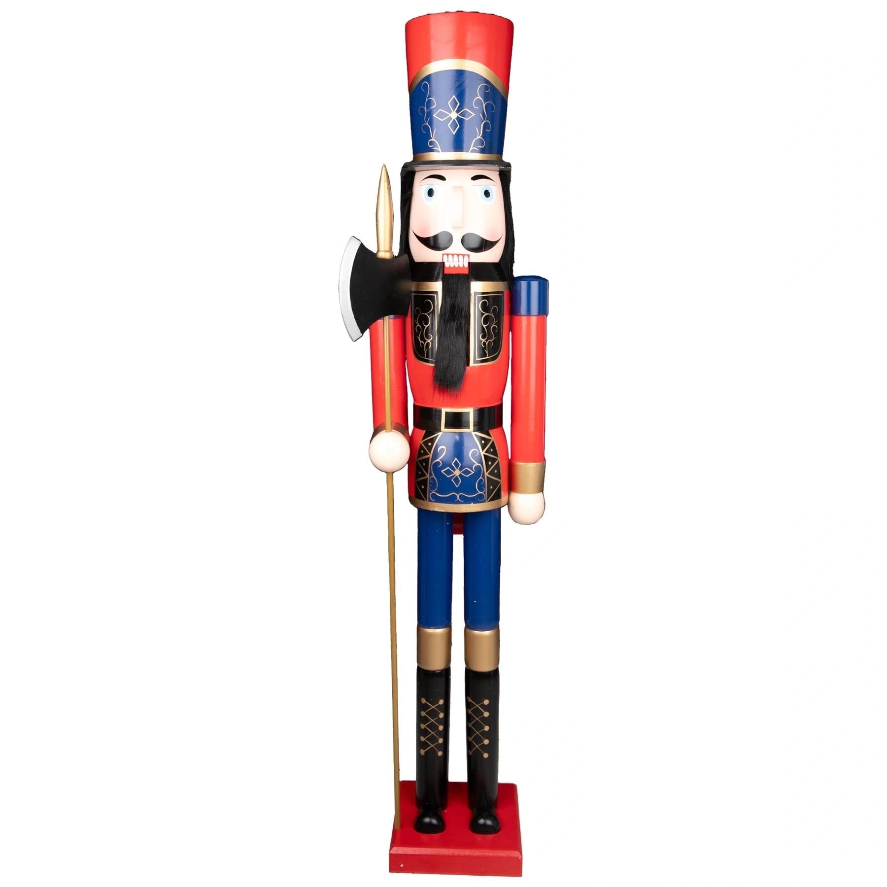 Giant Wooden Nutcracker Life Size Christmas Figurine 150cm Xmas Home Door Decor