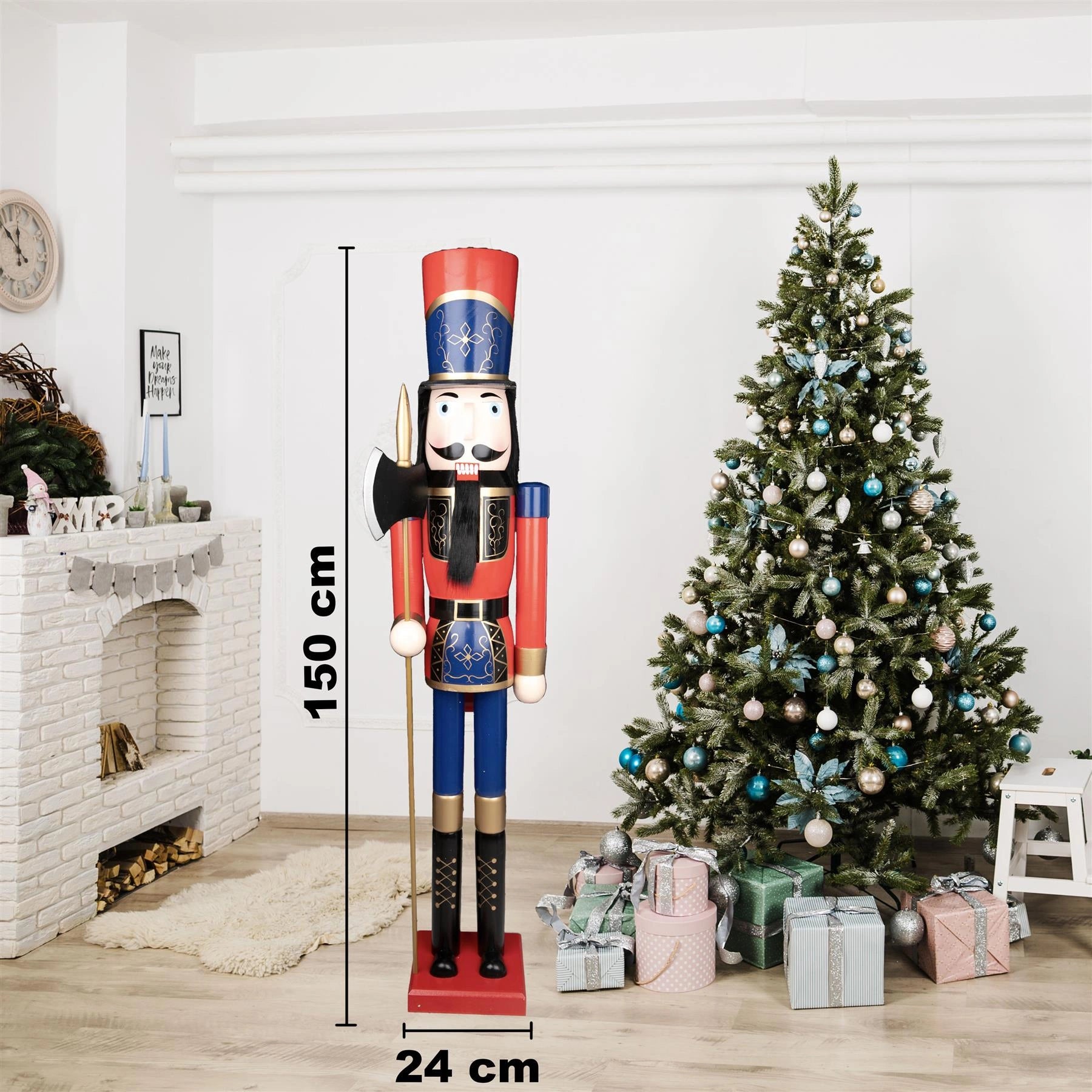 150Cm Wooden Nutcrackers Figures Christmas Ornament