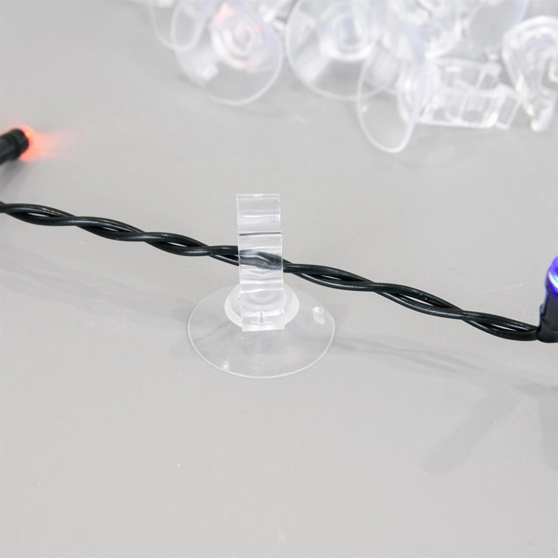 Window Suction Hook Mini Clip With Slot Christmas Light Rope String Decor 25pcs