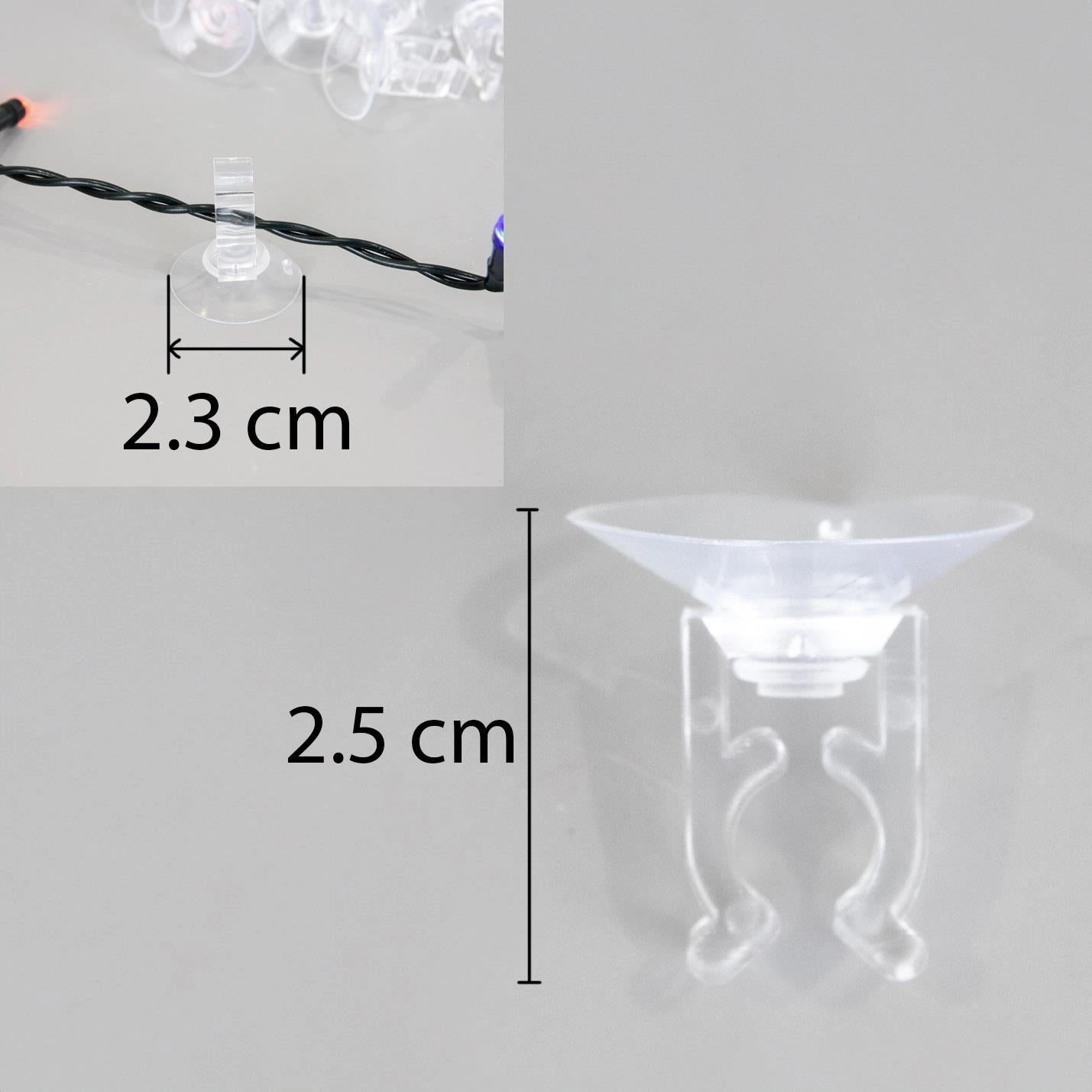 25Pcs Mini Suction Cups Plastic Hook 2.3Cm