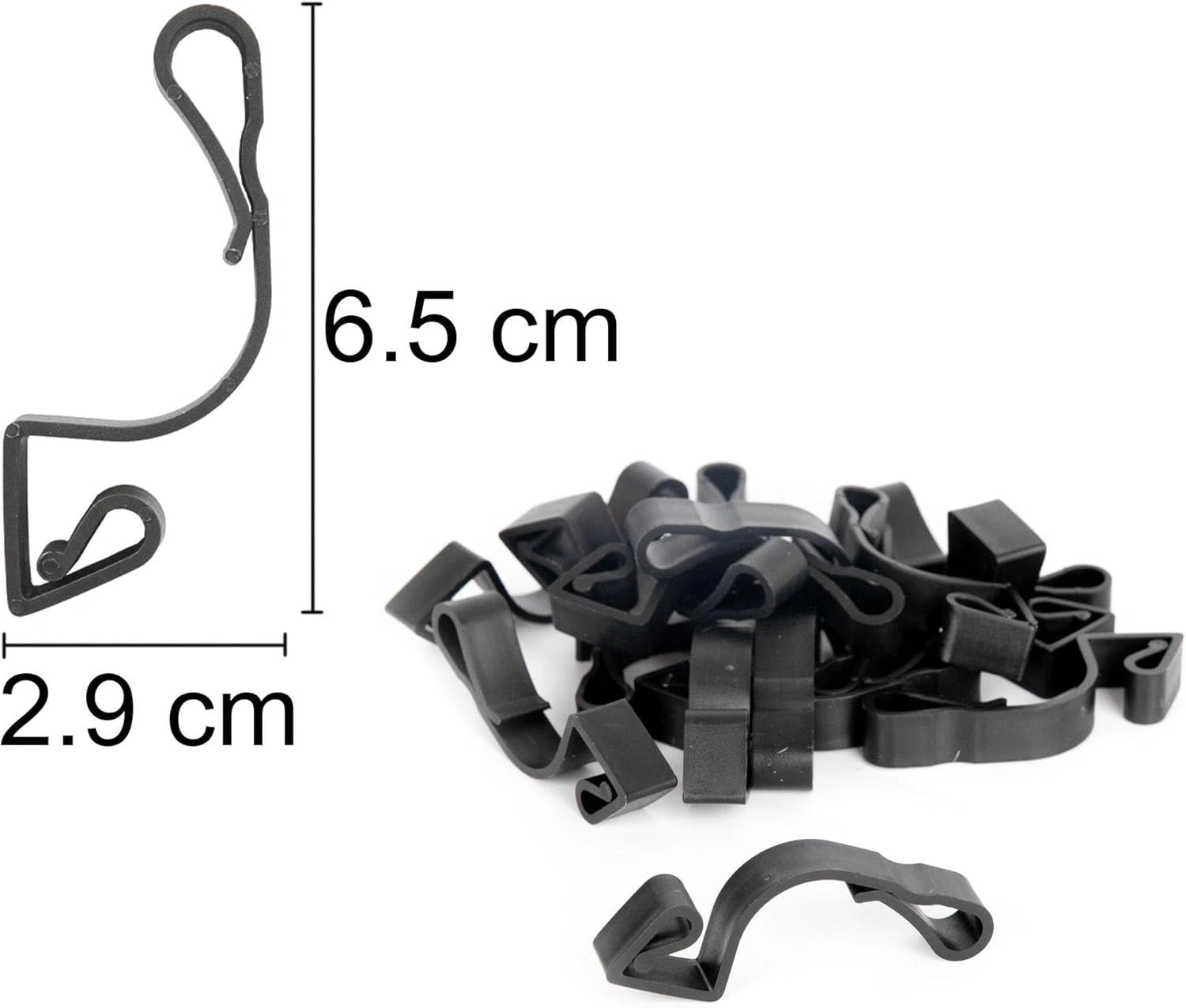 32Pcs Large Gutter Hooks Black