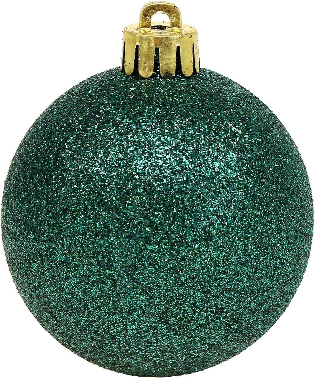 12X Christmas Baubles Tree Ornament Emerald Green Xmas Hanging Decorations 50mm