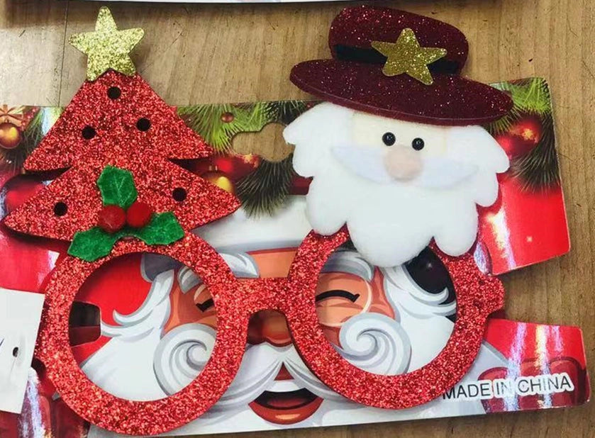 1 X Santa Christmas Glasses One Size Specs Fancy Xmas Dress Novelty Sunglasses Party Accessories