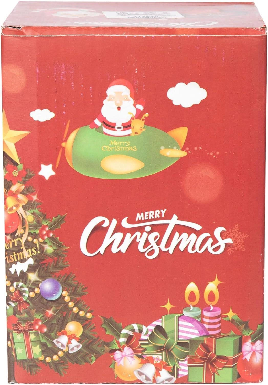 Musical Snow Globe Christmas Santa Red House 15cm Tabletop Xmas Window Decor