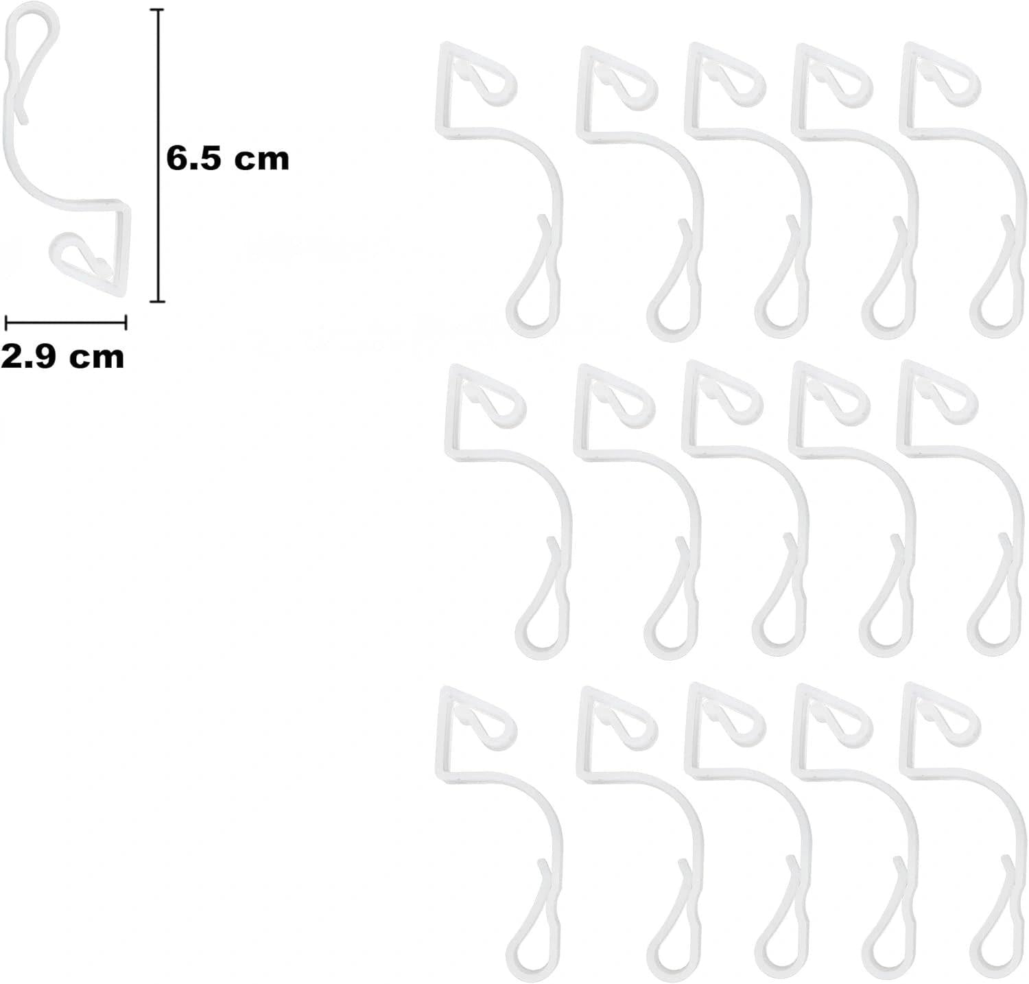 Large Gutter Hooks Christmas Rope String Light Hanger Clear Plastic Clips 32pcs