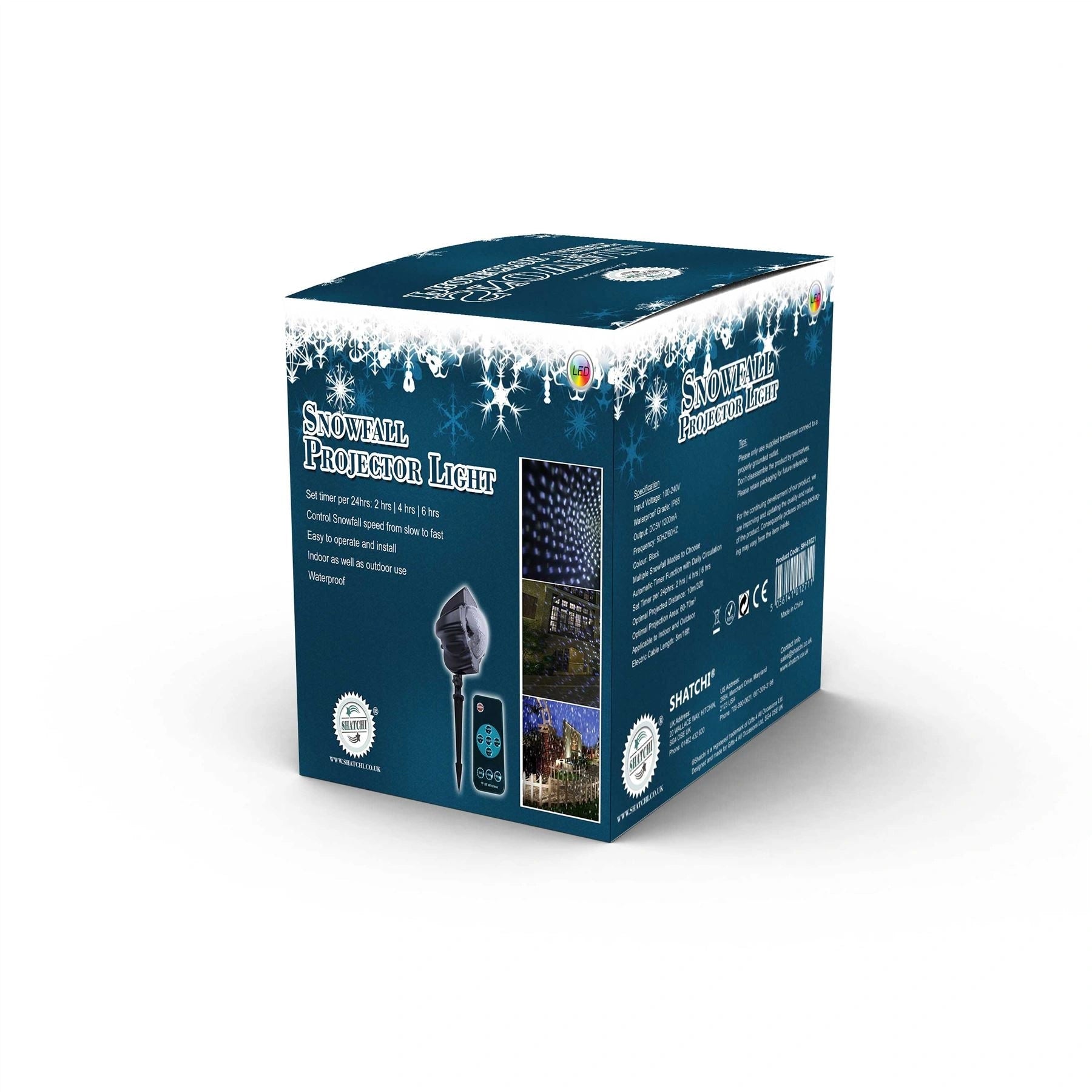 Outdoor Christmas Decorations Lights LED Snow Falling Moving Projector Home