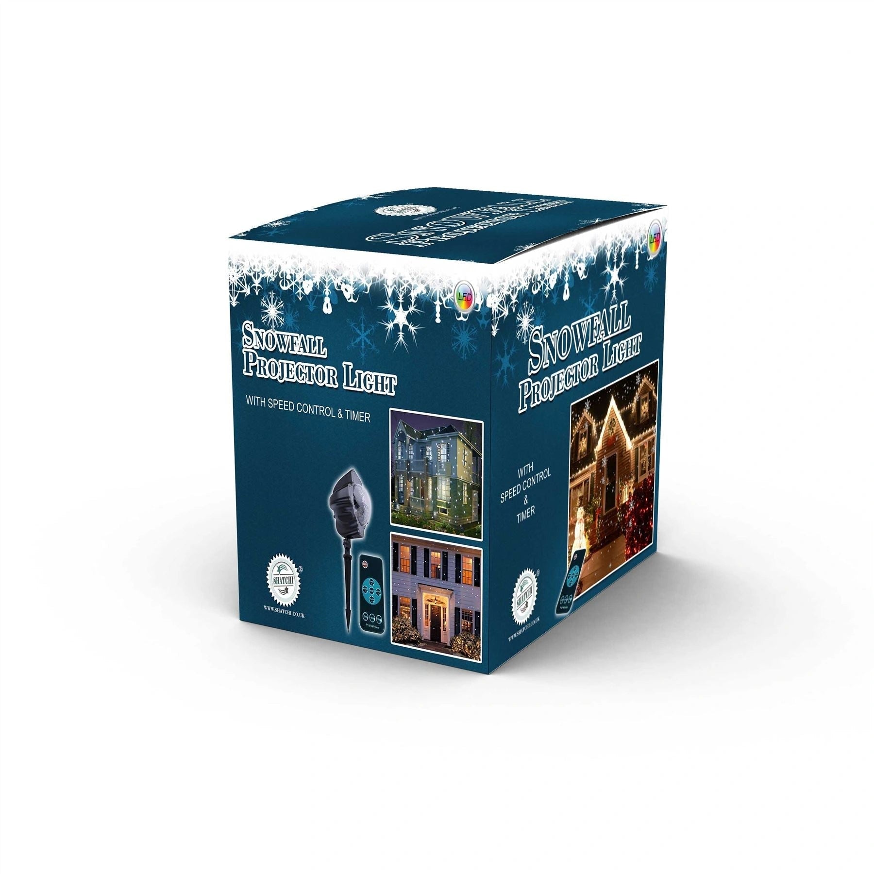 Outdoor Christmas Decorations Lights LED Snow Falling Moving Projector Home
