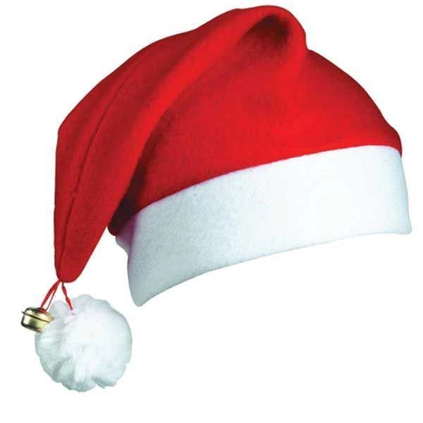 Adult Christmas Deluxe Santa Claus Hat with Bell Costume Xmas Party Accessory