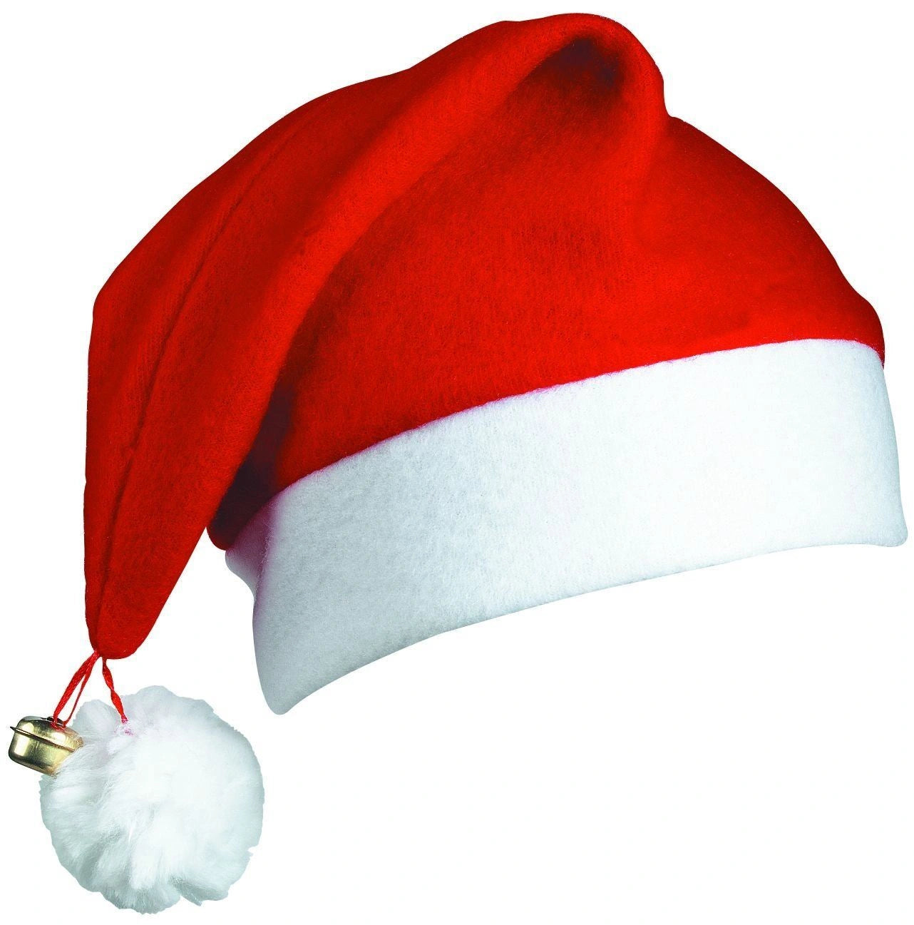 Adult Christmas Deluxe Santa Claus Hat with Bell Costume Xmas Party Accessory