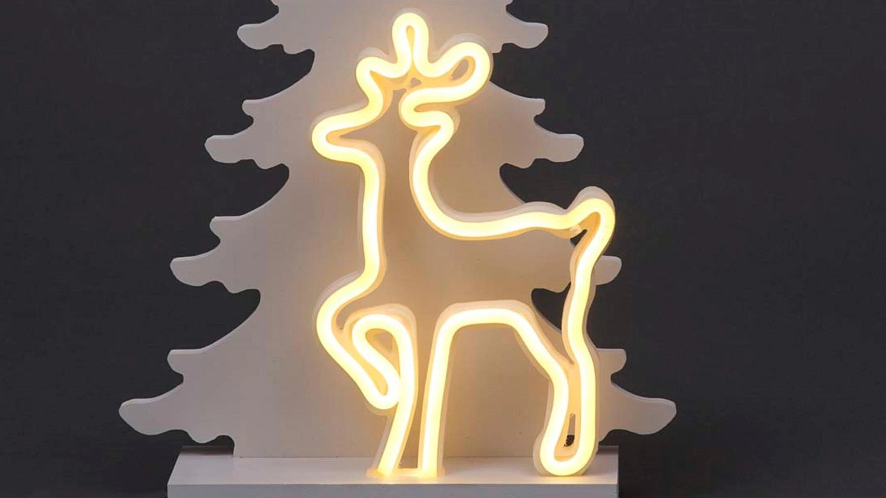 40cm Reindeer Silhouette Light Battery Operated Lamp Tree Xmas Home Decorations