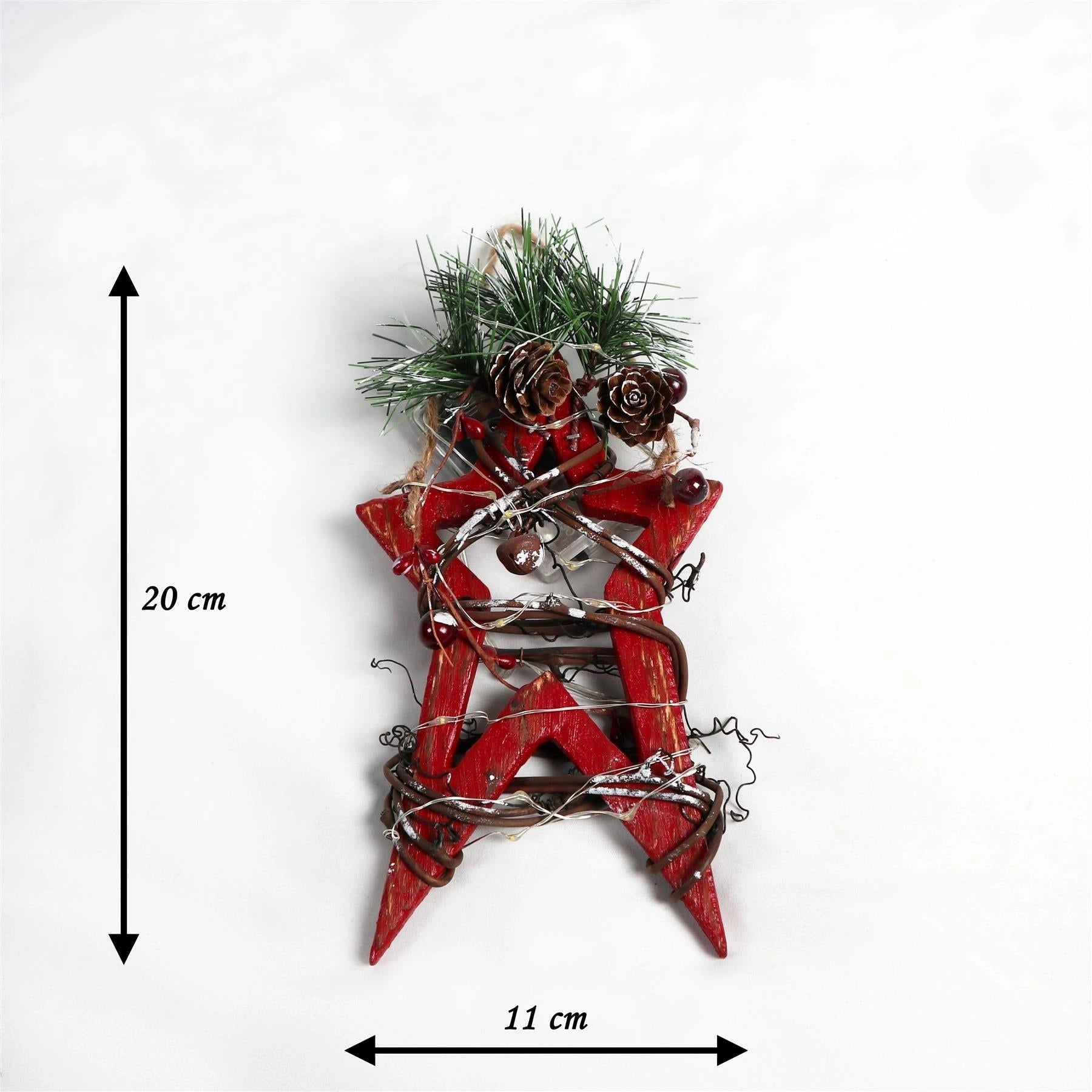 Red Start Decoration 15 Leds