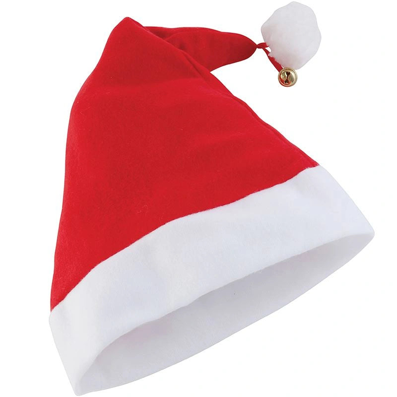 12pcs Deluxe Christmas Santa Caps Hats With Bell Xmas Eve Fancy Dress Fun Party