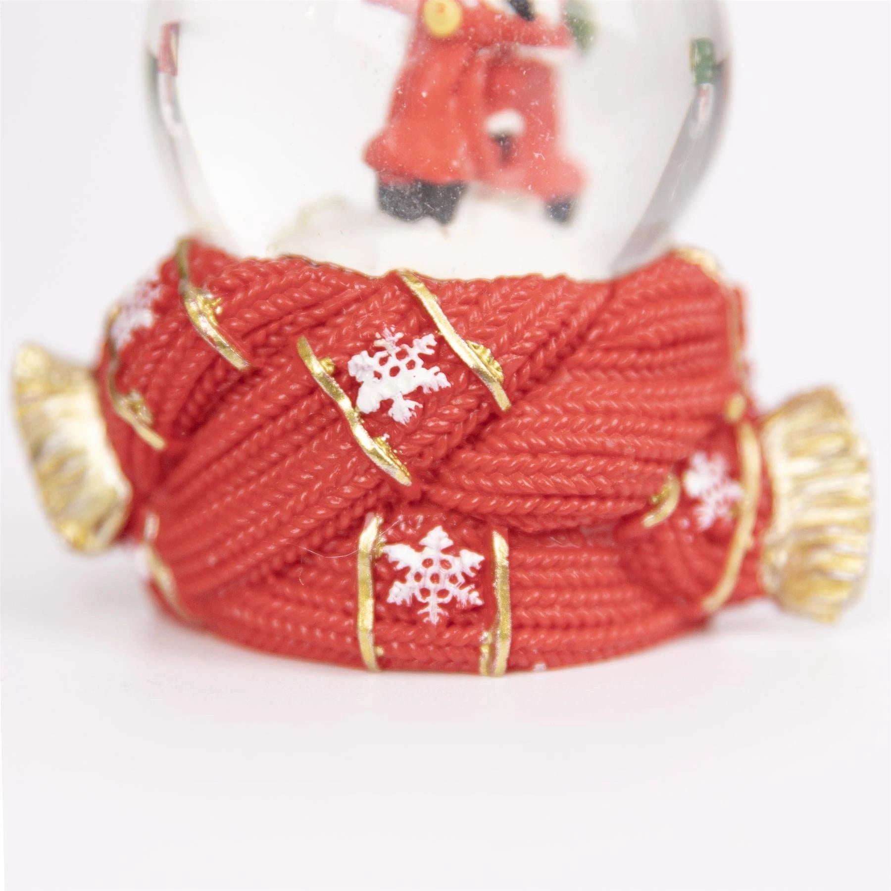 7cm Christmas Snow Globe Santa Reindeer Scarf Tabletop Window Xmas Home Decor