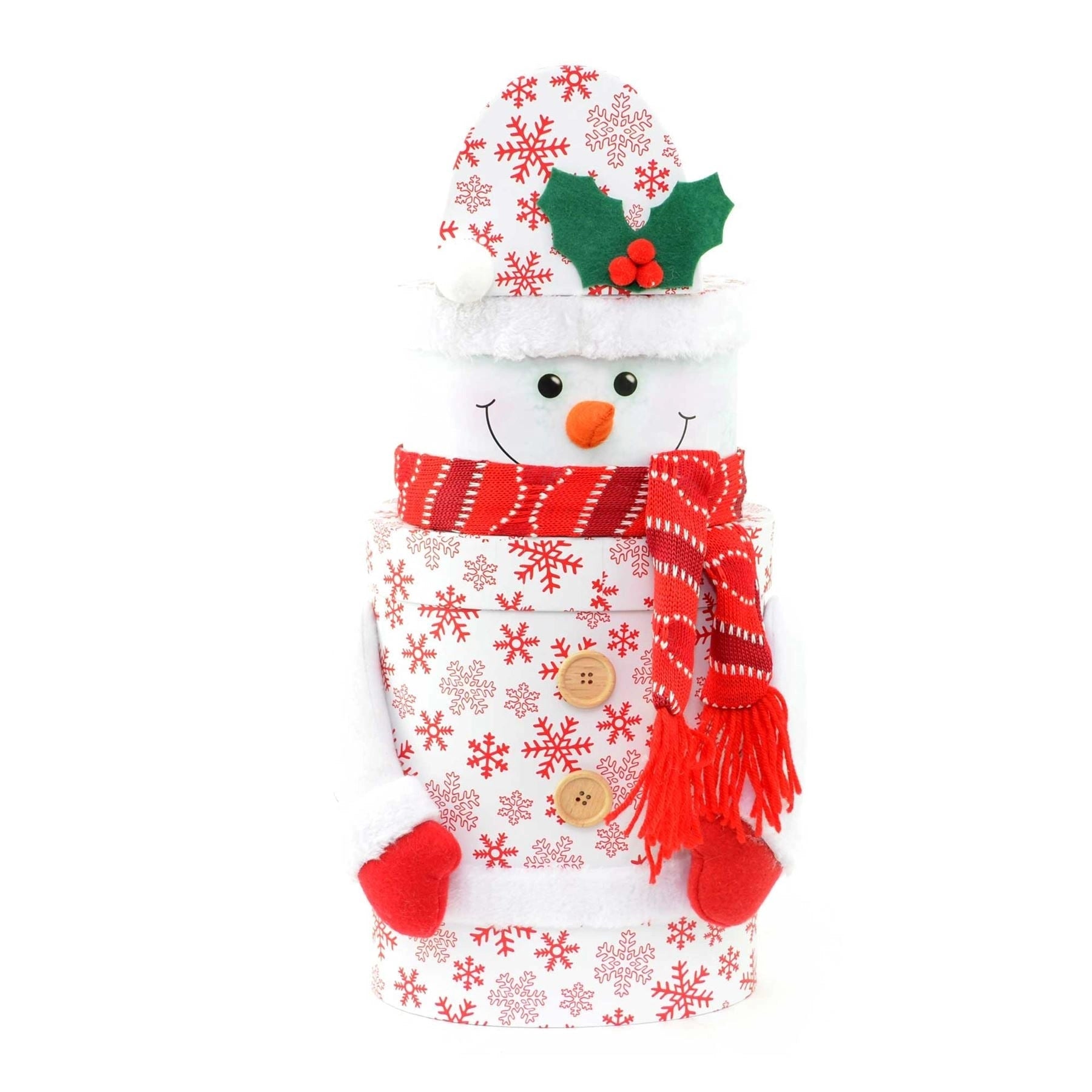 Ovel Snowman Christmas Novelty 3 Pcs Box Set Xmas Decoration Gift Present Boxes