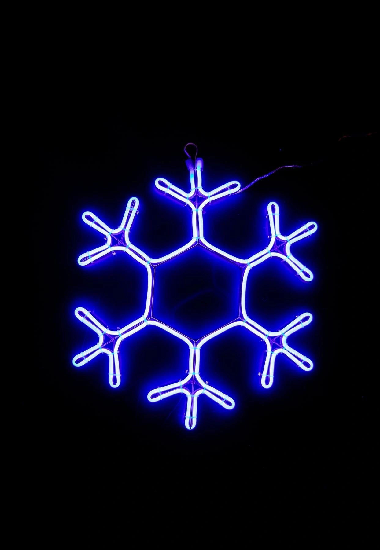 Neon Rope Lights Silhouette Christmas Snowflake Outdoor Wall Garden Decorations