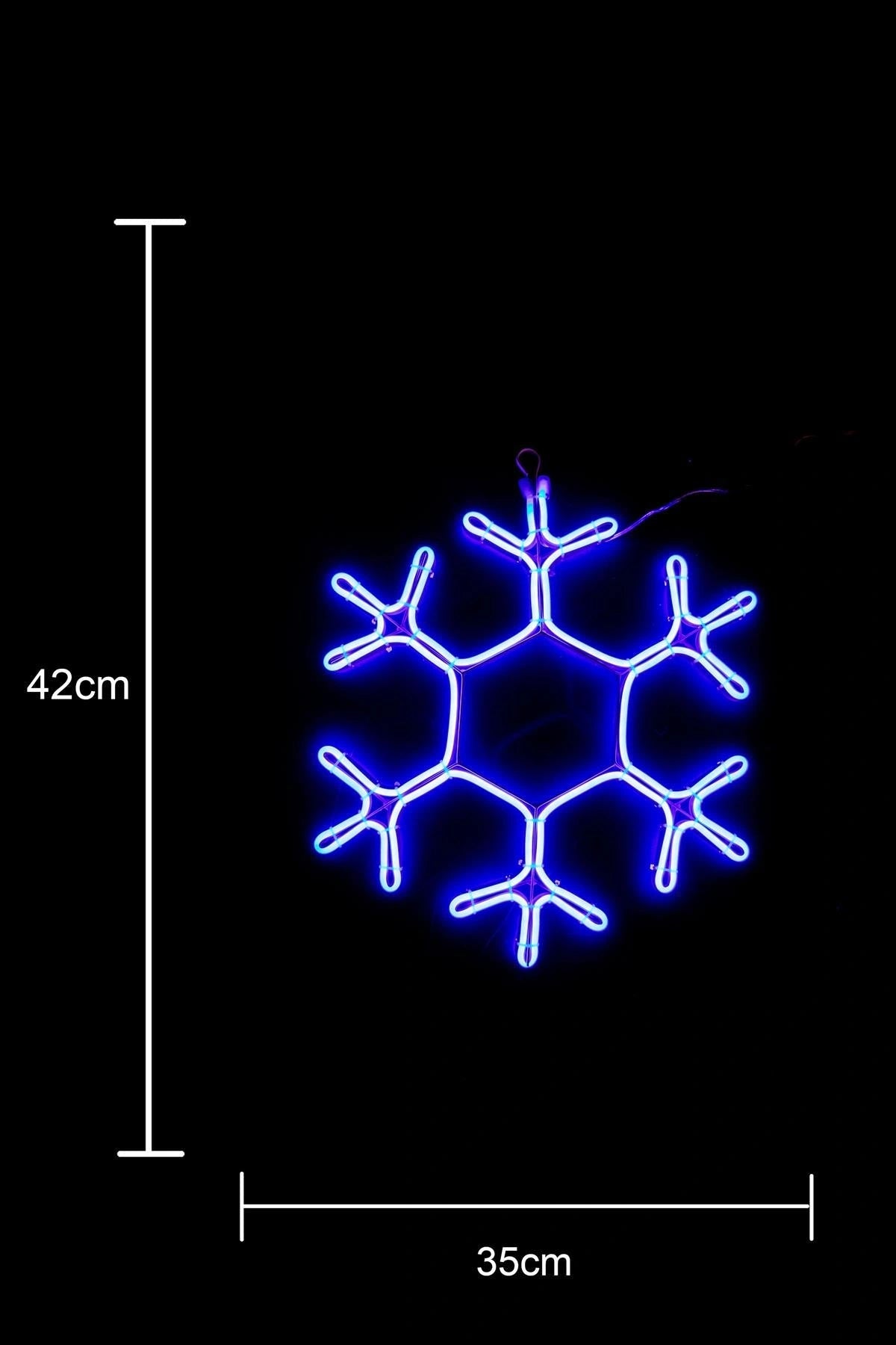Neon Rope Lights Silhouette Christmas Snowflake Outdoor Wall Garden Decorations