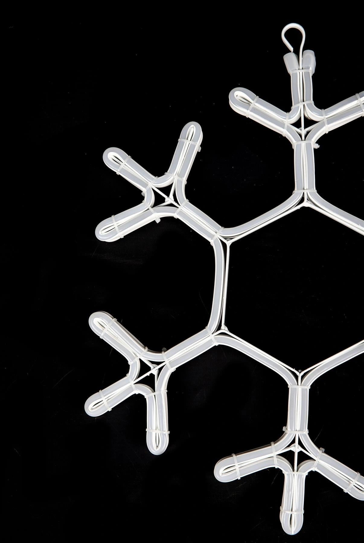 Neon Rope Lights Silhouette Christmas Snowflake Outdoor Wall Garden Decorations