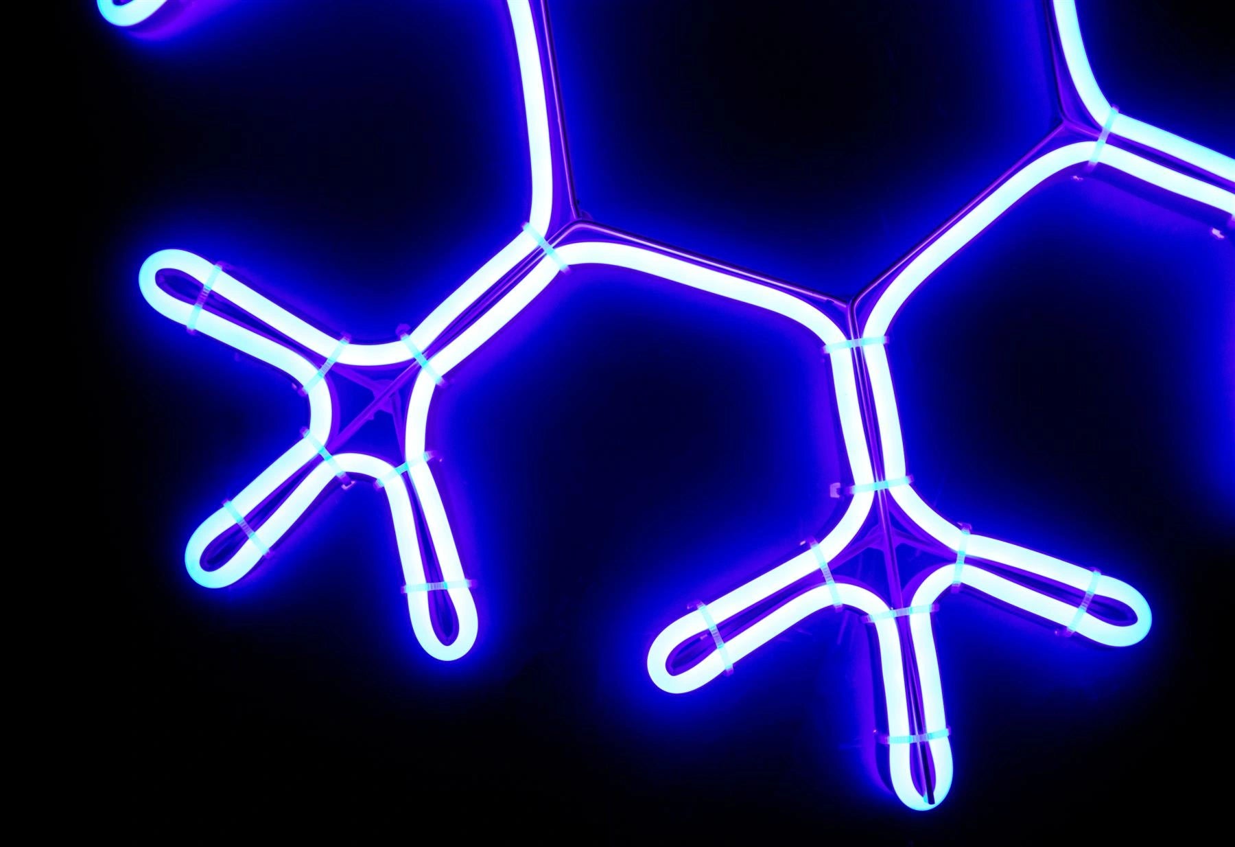 Neon Rope Lights Silhouette Christmas Snowflake Outdoor Wall Garden Decorations