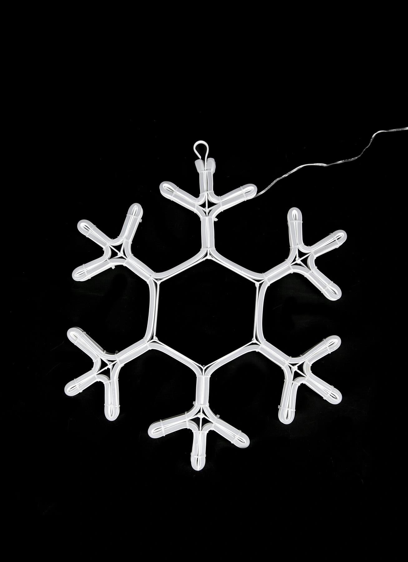 Neon Rope Lights Silhouette Christmas Snowflake Outdoor Wall Garden Decorations