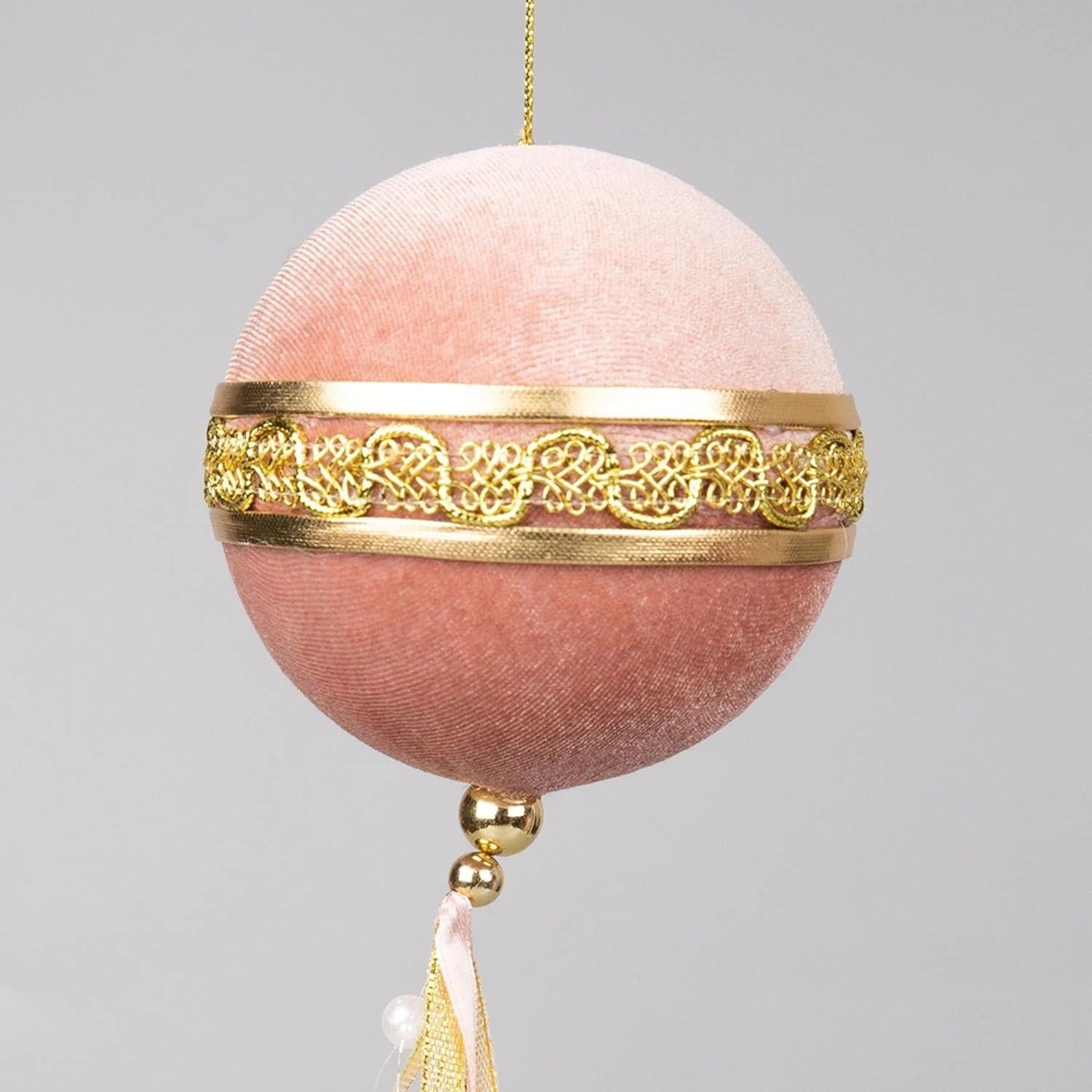 1X Christmas Hanging Ornament Tree Pendants Pink Ball Bauble 9cm Xmas Decoration