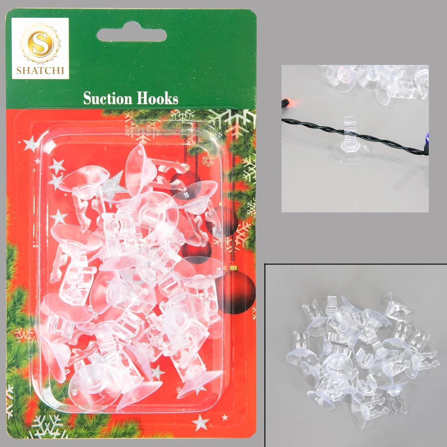 Window Suction Hook Mini Clip With Slot Christmas Light Rope String Decor 50pcs