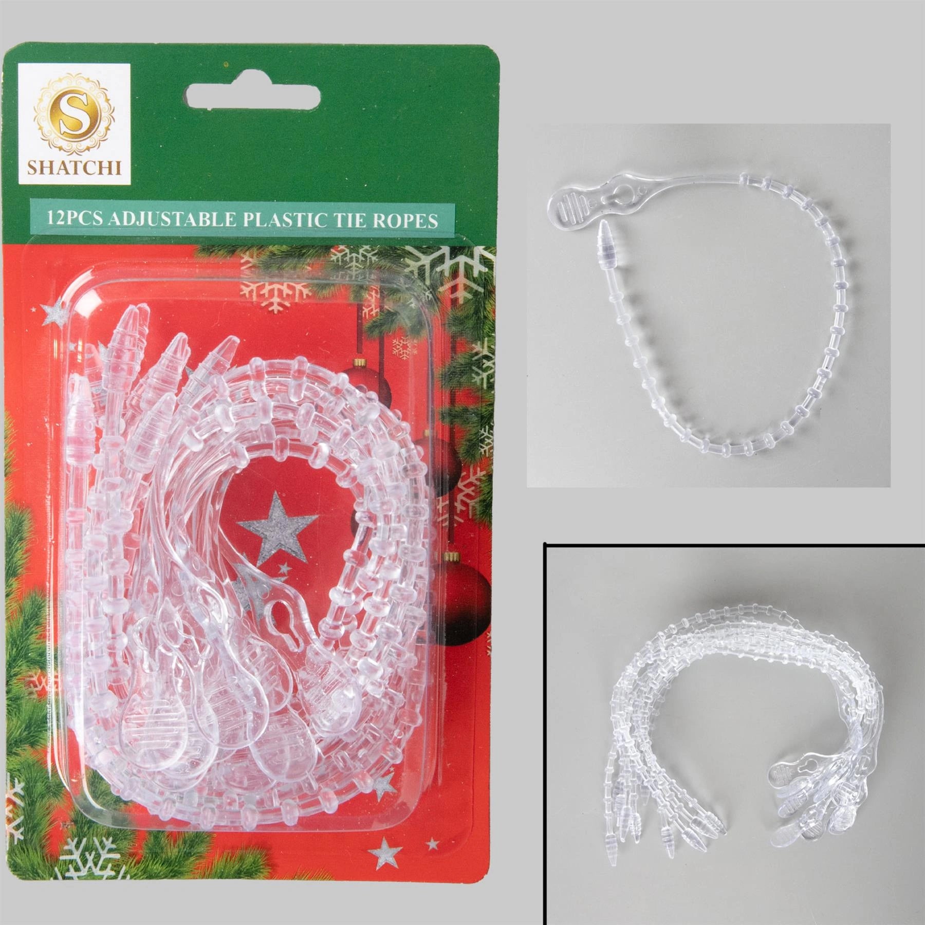 33cm Adjustable Cable Tie Christmas Tree Wreath Garland Rope Xmas Light Wire X48