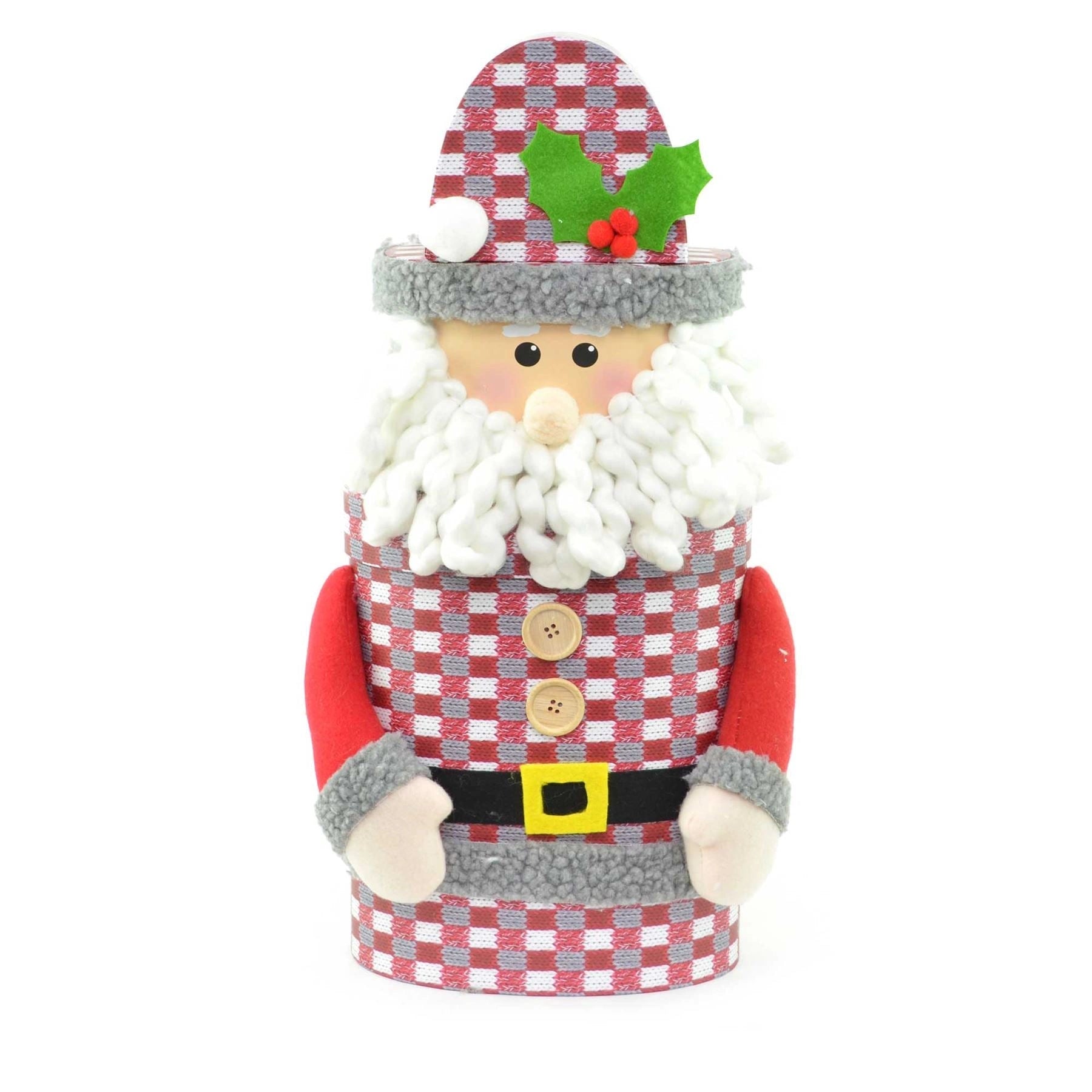 Ovel Santa Claus Christmas Novelty 3 Pcs Box Set Xmas Decoration Gift Present Boxes