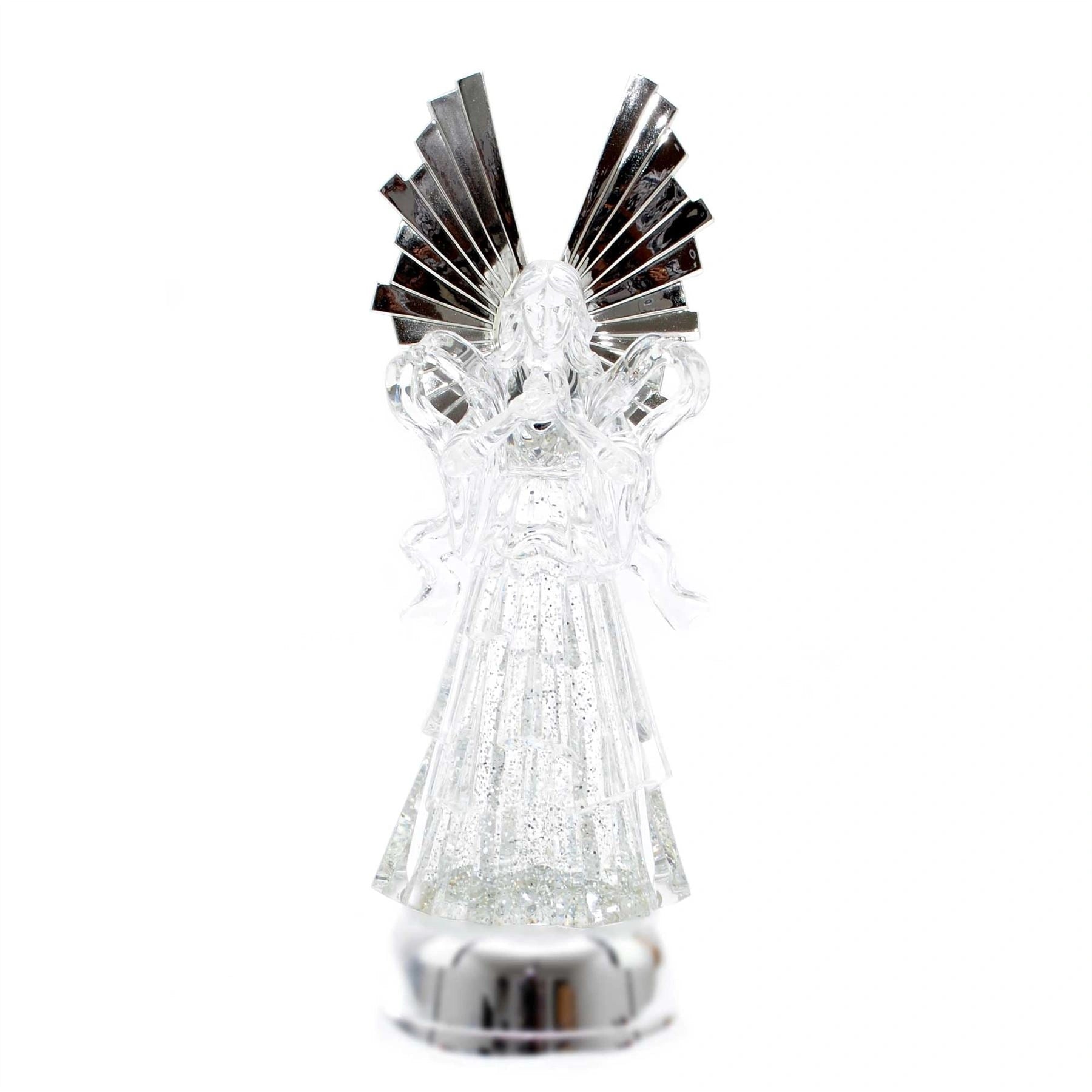 Christmas LED Angel Nativity Figures Swirling Glitter Tabletop Xmas Decor 38CM
