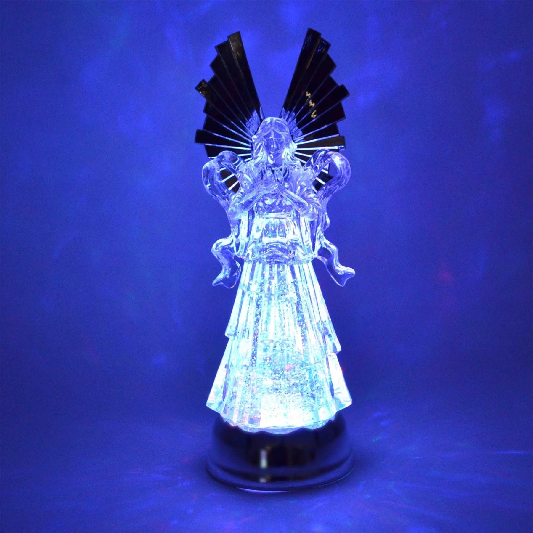 Christmas LED Angel Nativity Figures Swirling Glitter Tabletop Xmas Decor 38CM