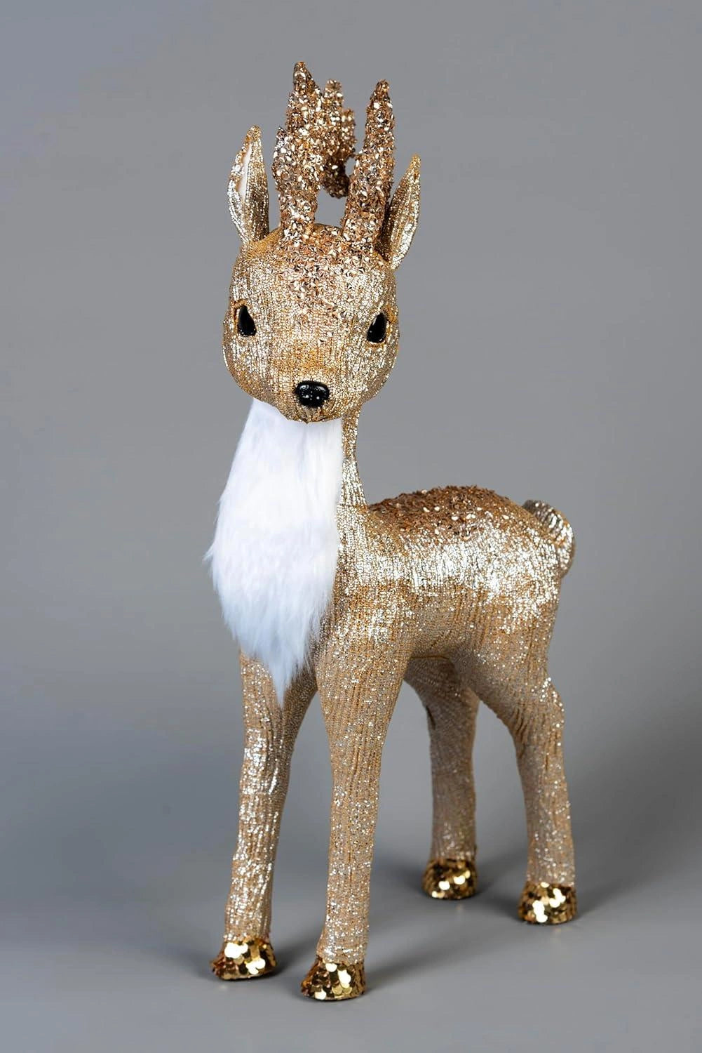 Gold Reindeer Christmas Figure 44cm Tabletop Window Xmas Home Decor