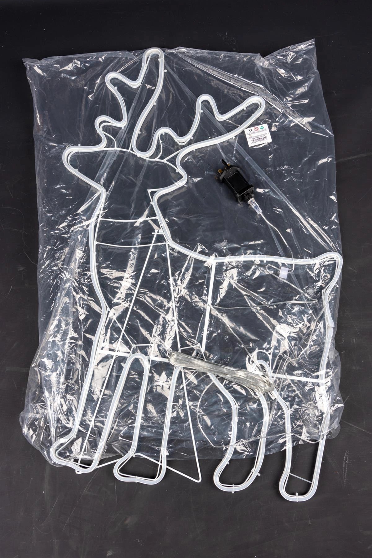 Neon Rope Light Silhouette Christmas Standing Reindeer Outdoor Wall Garden Decor