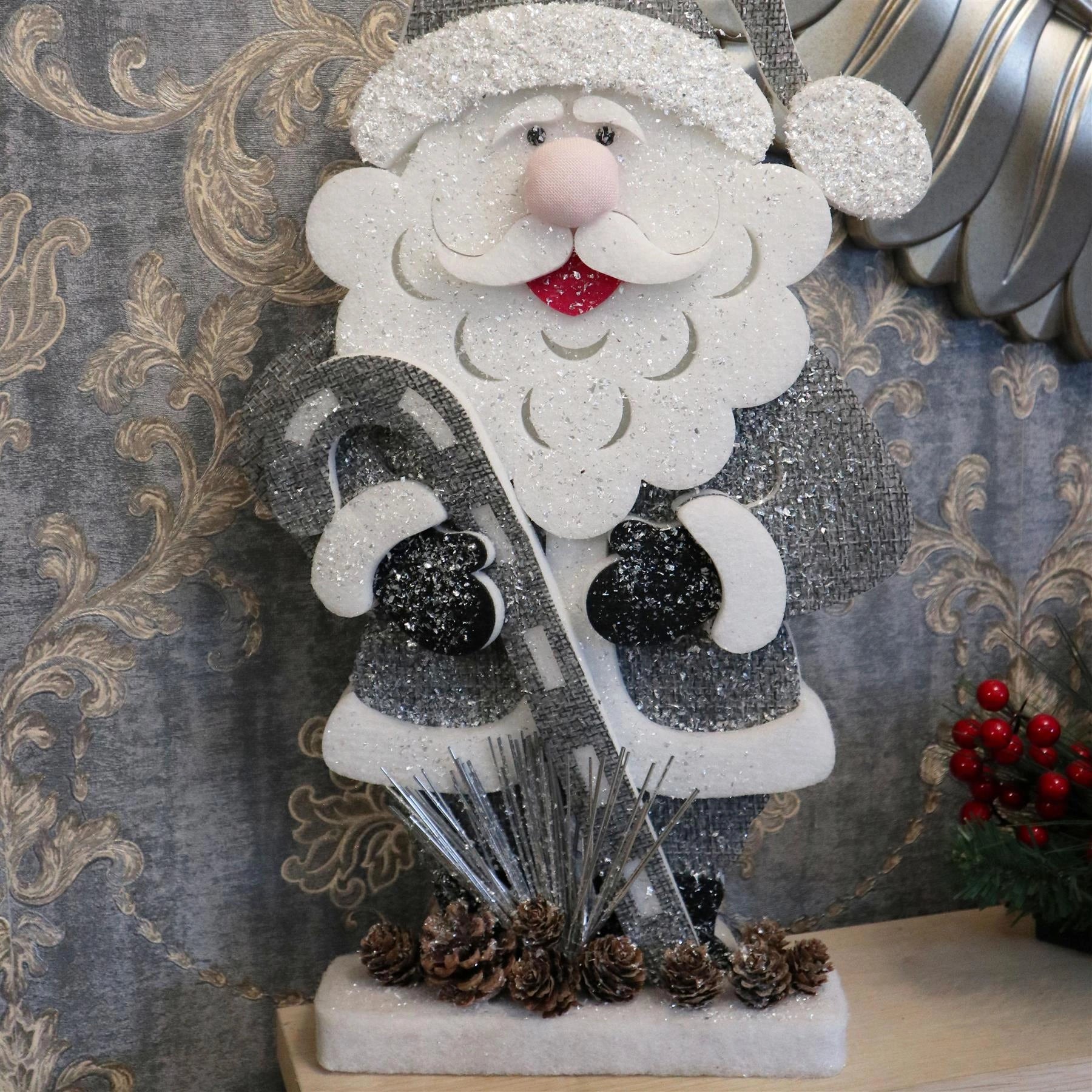 Christmas Tabletop 52cm Santa Figurine Centerpiece Xmas Window Home Decoration