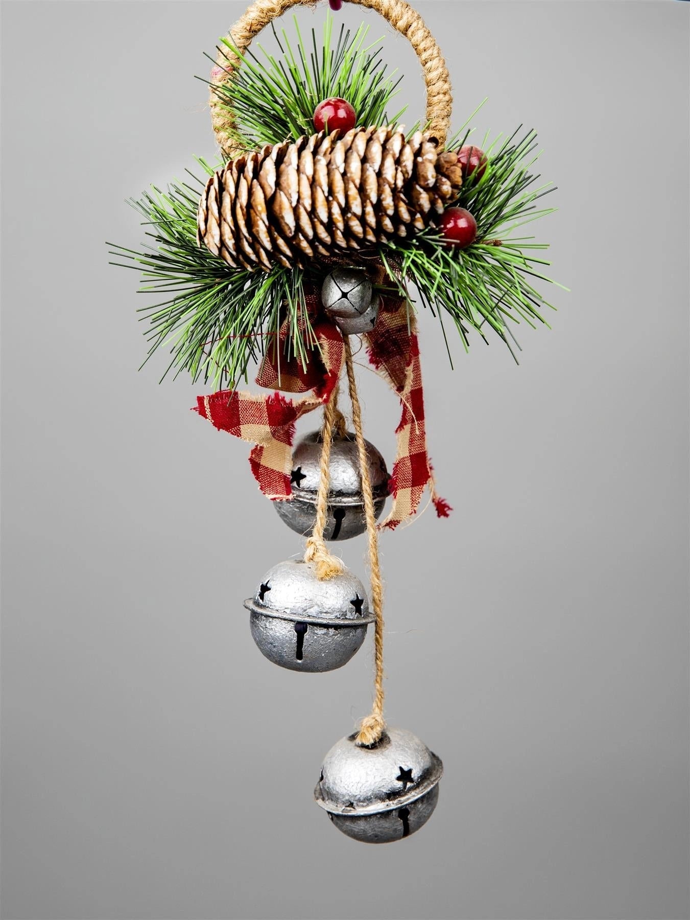 Christmas Home Decor Wall Door Hanging Decorative Silver Bells Xmas Art & Craft