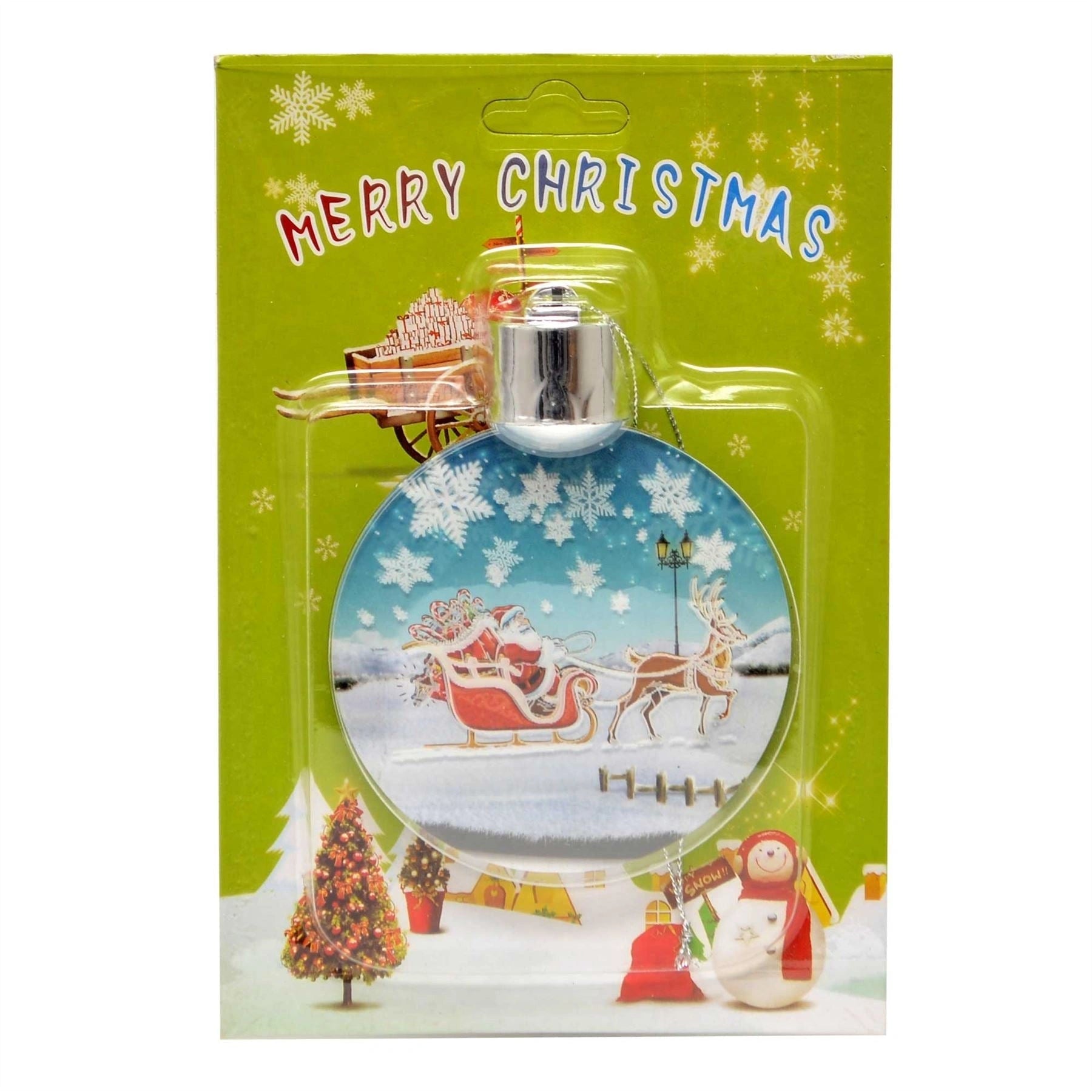 3D Santa On Sleigh Led Christmas Tree Hanging Decoration Ornaments Xmas Gifts