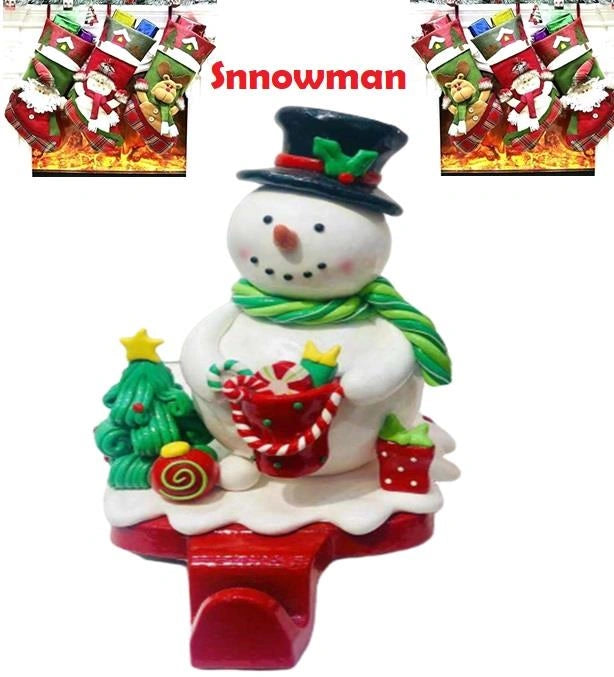 Stocking Holder Christmas Santa Snowman Tabletop Hangers XMAS Home Decoration X2